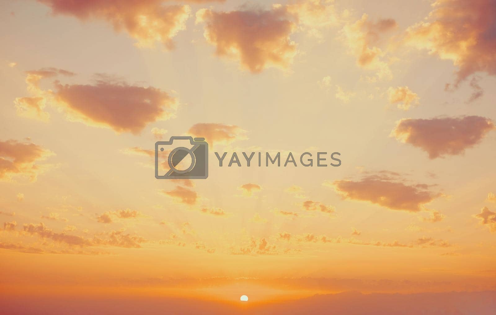 Royalty free image of Beautiful sky in a colors of sunset. by alexAleksei