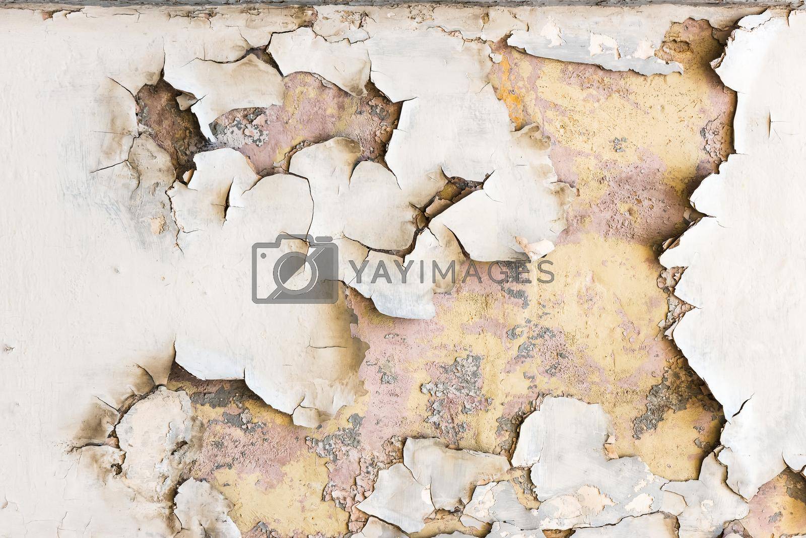 abstract texture of old wall with cracked paint