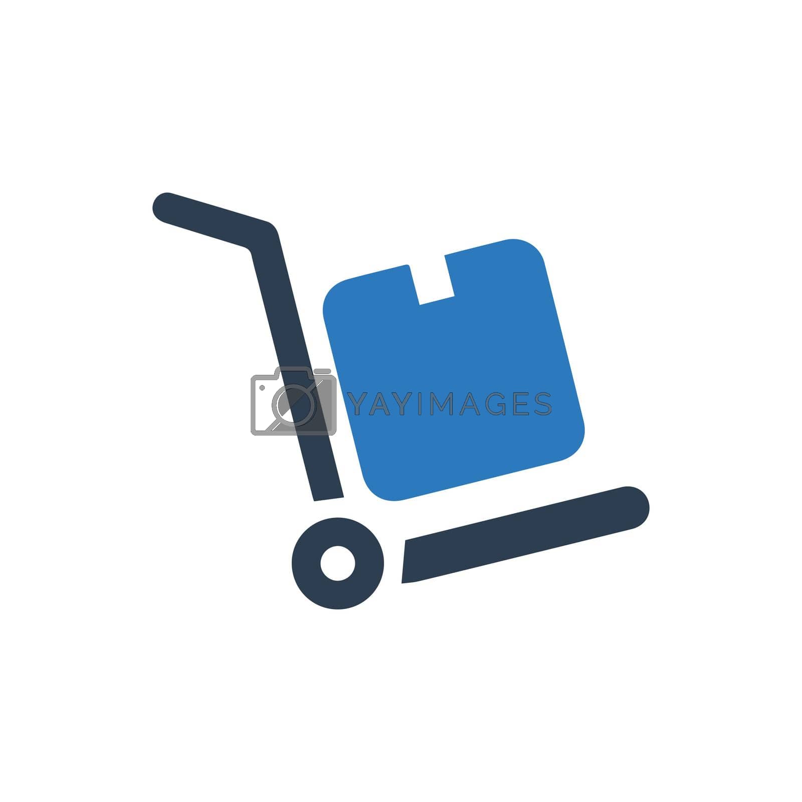 Royalty free image of Shipping Trolley Icon by delwar018