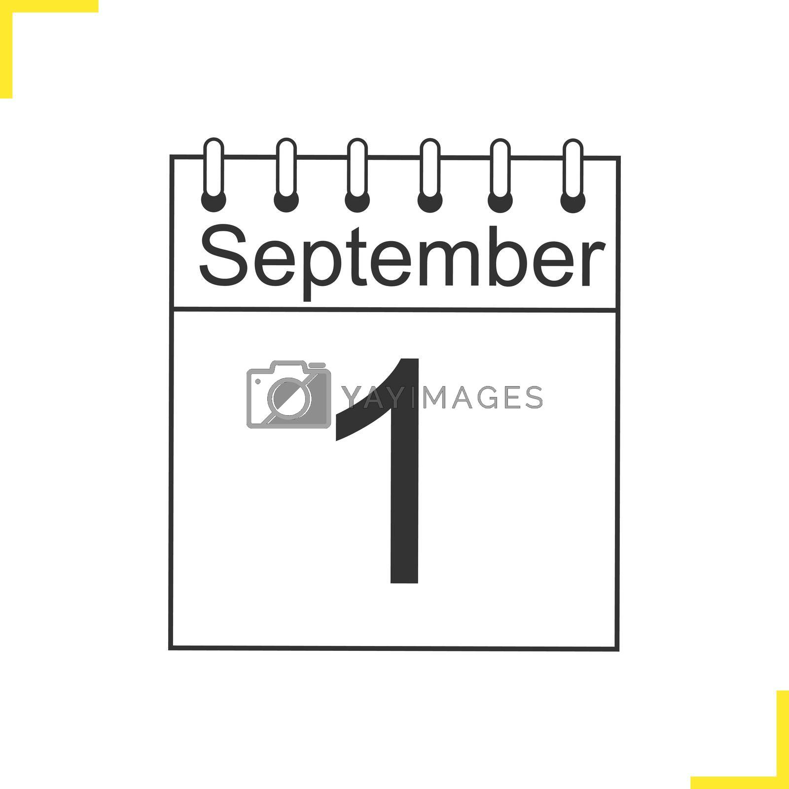 Royalty free image of September 1st linear icon by bsd