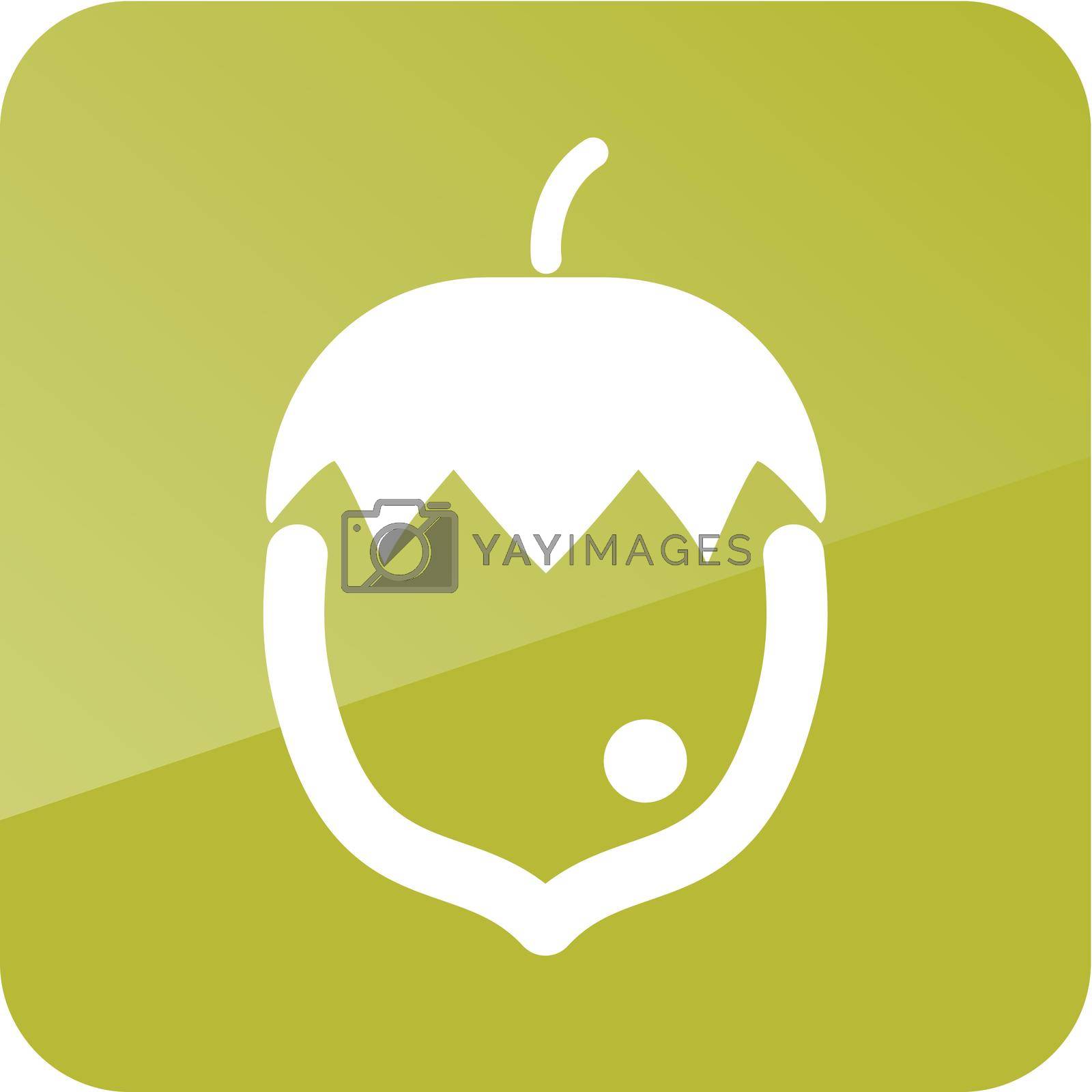 Royalty free image of Nut outline icon. Fruit by nosik