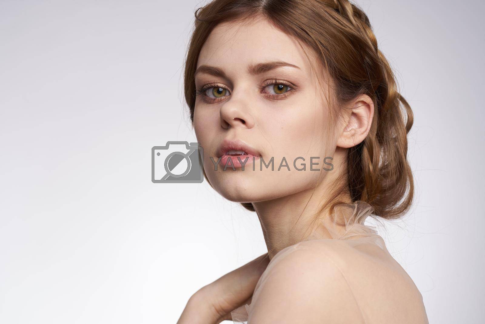 beautiful woman attractive look lifestyle romance model studio. High quality photo