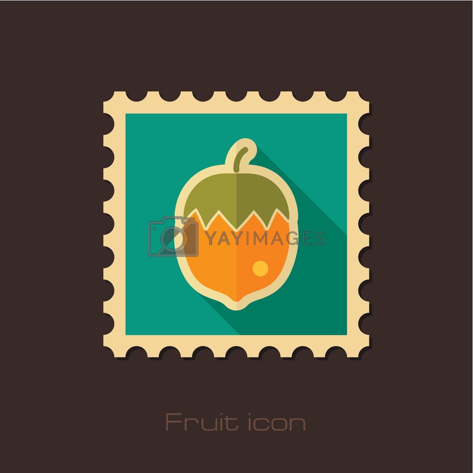 Royalty free image of Nut flat stamp. Fruit vector by nosik