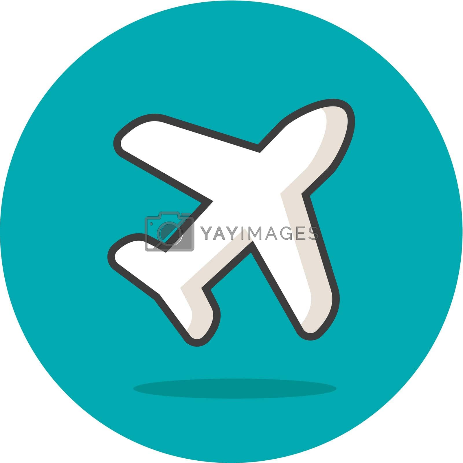 Royalty free image of Airplane vector icon by nosik