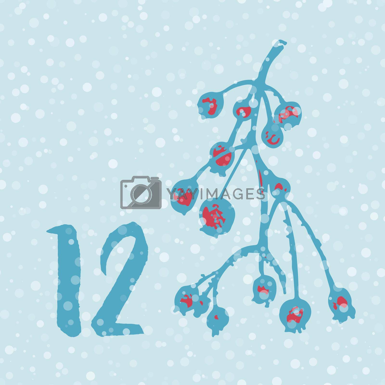 Royalty free image of Page Advent Calendar 25 days of Christmas with space for text. by zimages
