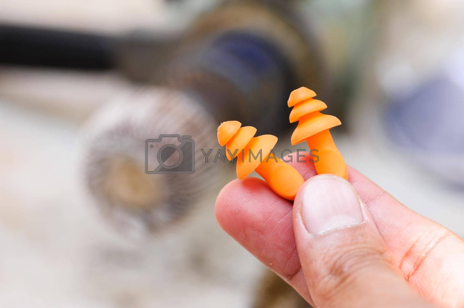 Royalty free image of reusable ear plugs by norgal