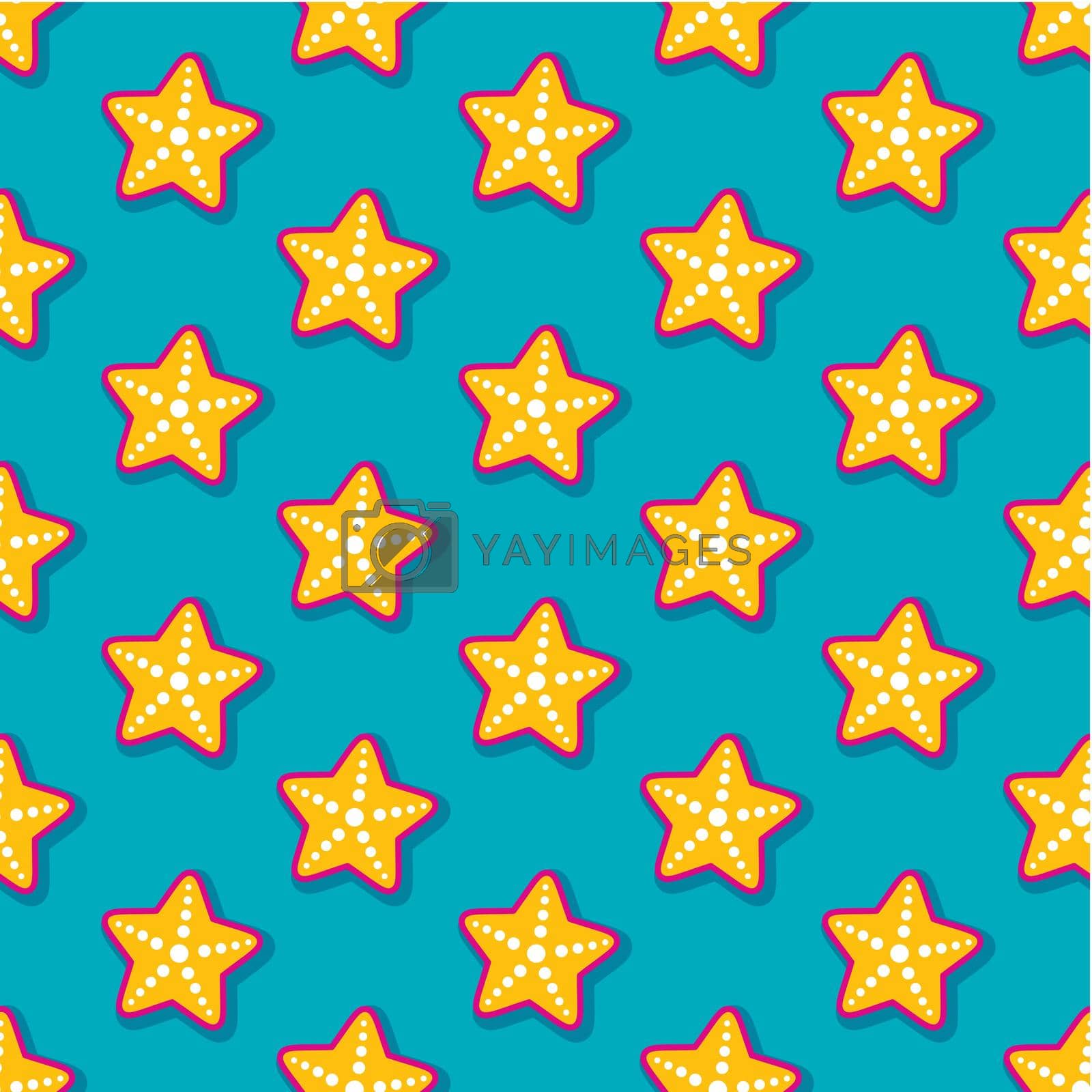 Royalty free image of Summer vector seamless pattern with starfish by nosik