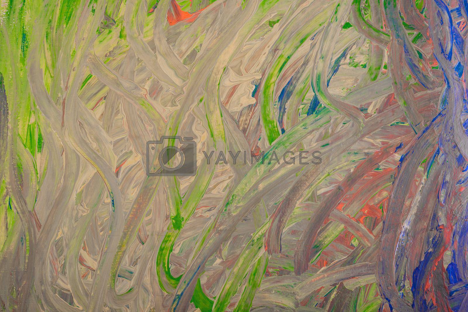 abstract painting written by fingers of hands. texture background the arts.