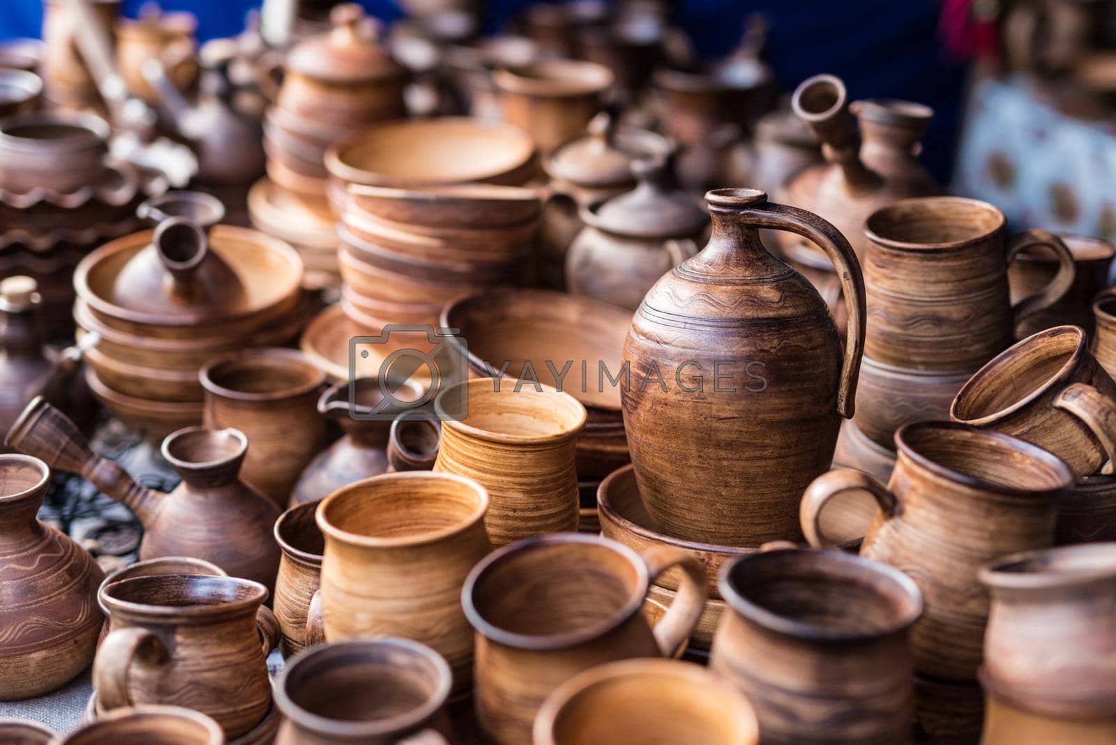 Royalty free image of variety of wooden kitchenware by GekaSkr