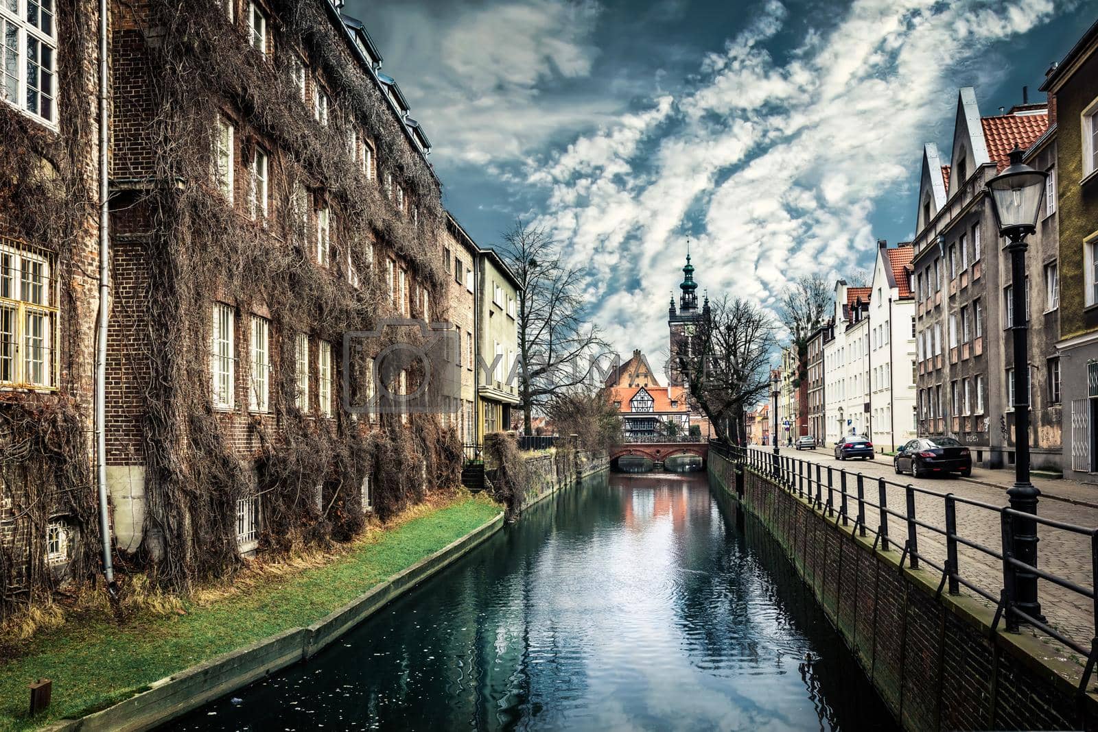 Royalty free image of canal and old historic buildings Gdansk by GekaSkr