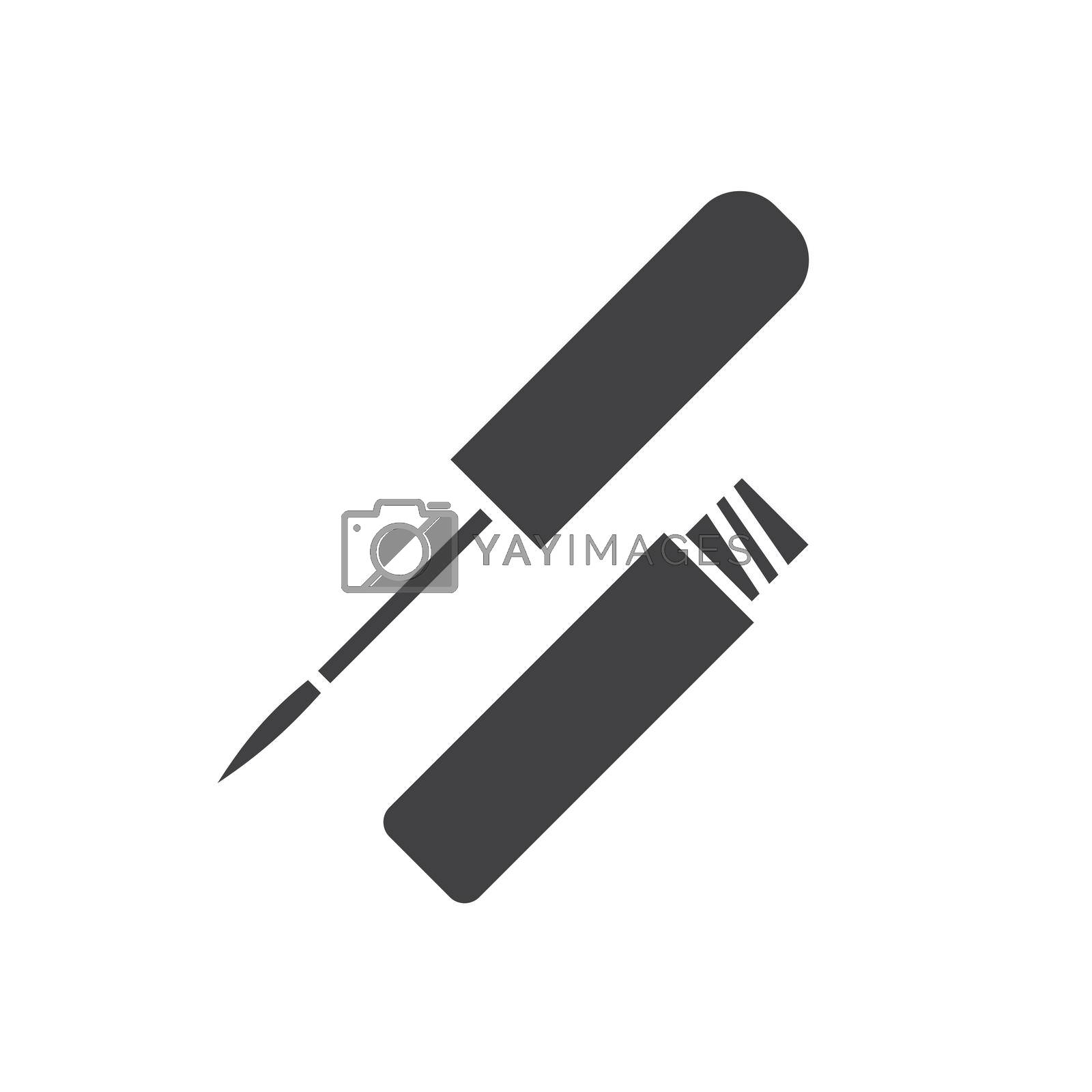Royalty free image of Lip gloss glyph icon by bsd
