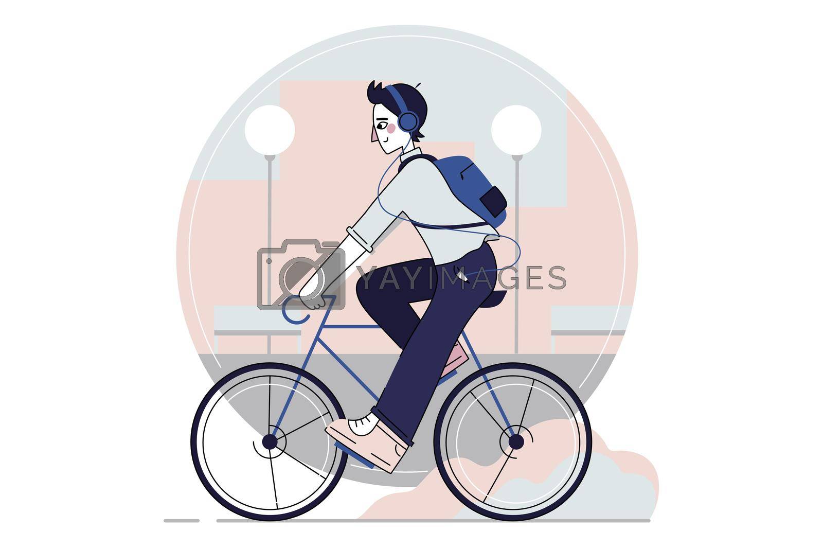 Royalty free image of Cycling, sport, motion, recreation, activity concept by Vasilyeu