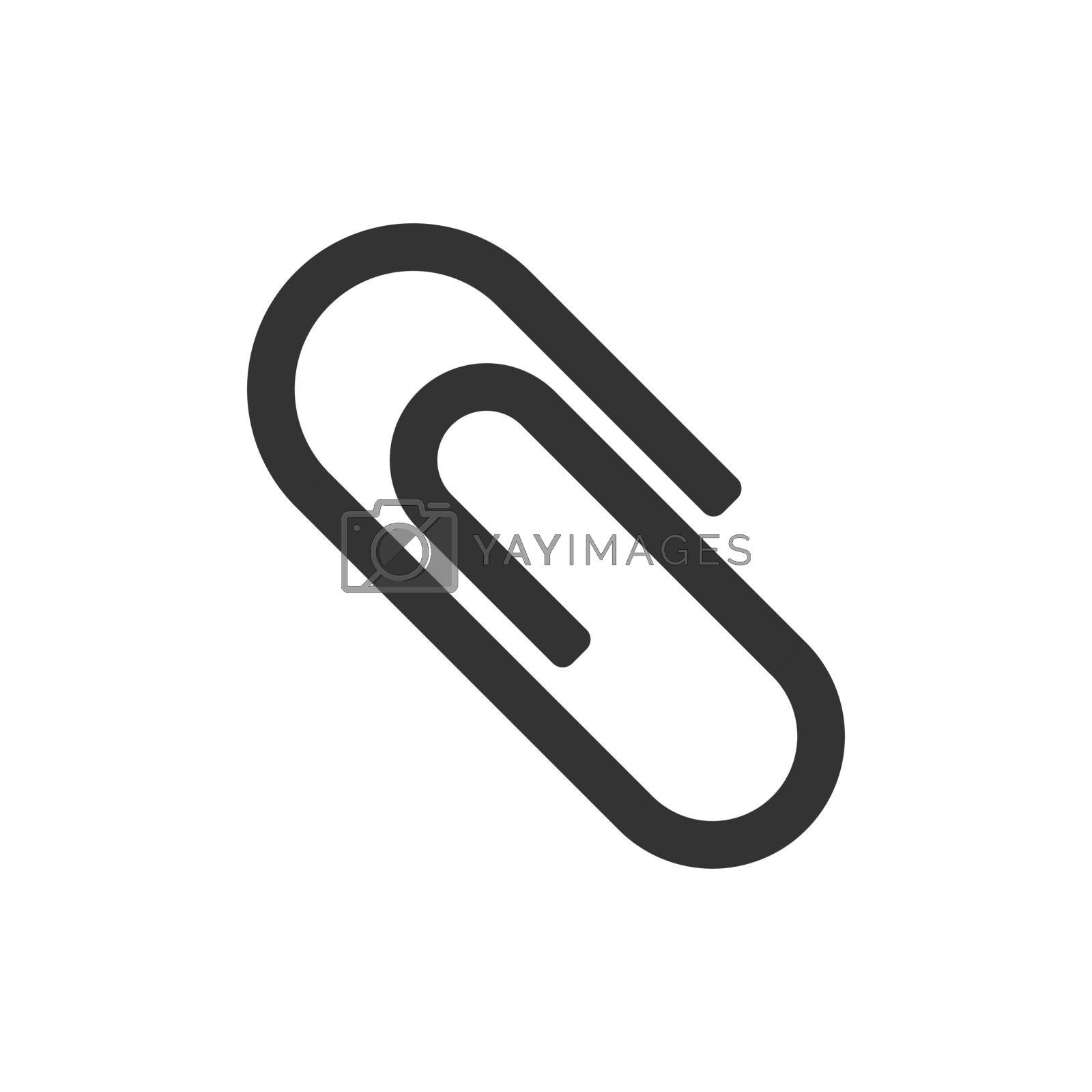 Royalty free image of Paper clip attachment vector icon. Paperclip illustration on white isolated background. Attach file business document. by LysenkoA