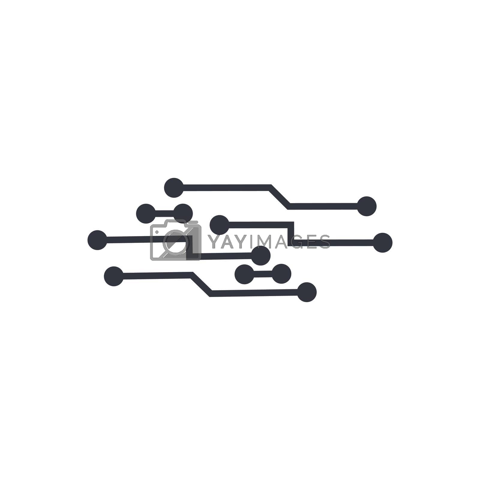 
Circuit technology logo vector template