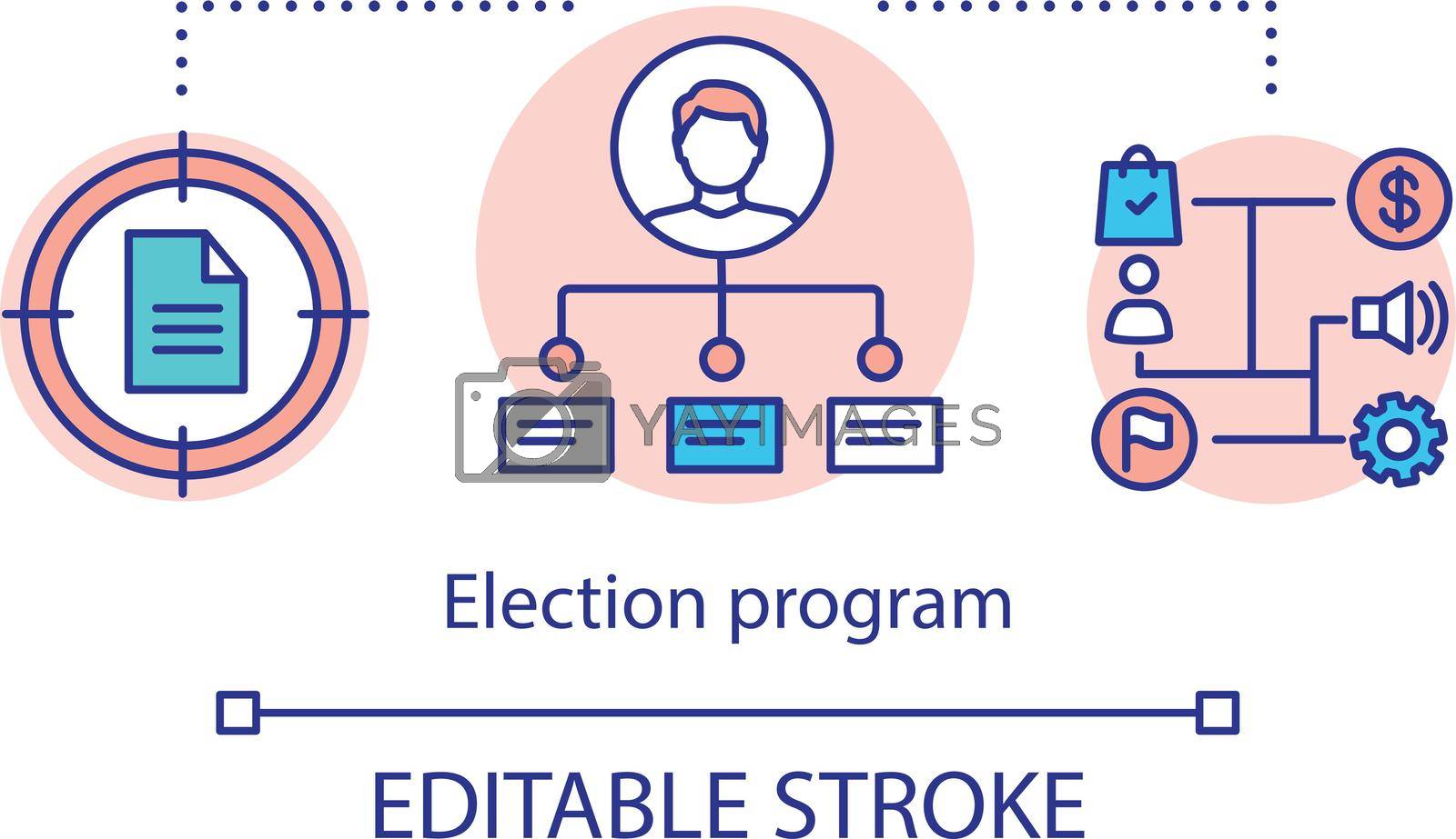 Royalty free image of Election program concept icon by bsd