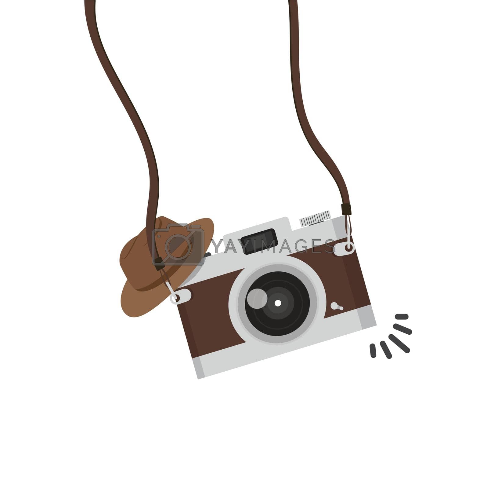 Royalty free image of hanging camera with hat vector by focus_bell