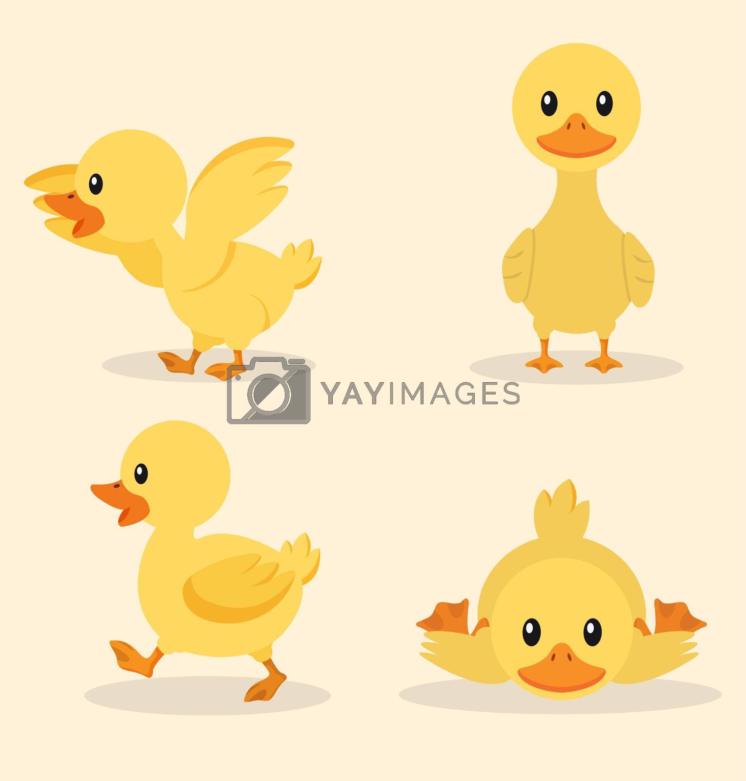 Royalty free image of Cute yellow duck collection set by focus_bell