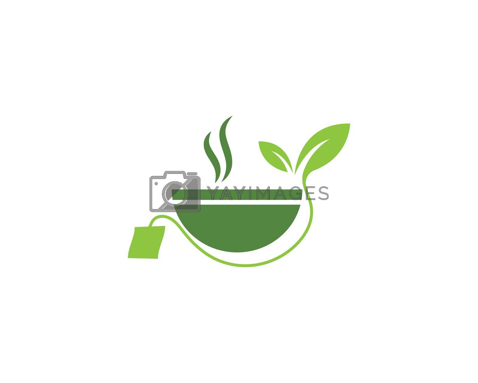 Herbal drink logo illustration vector design