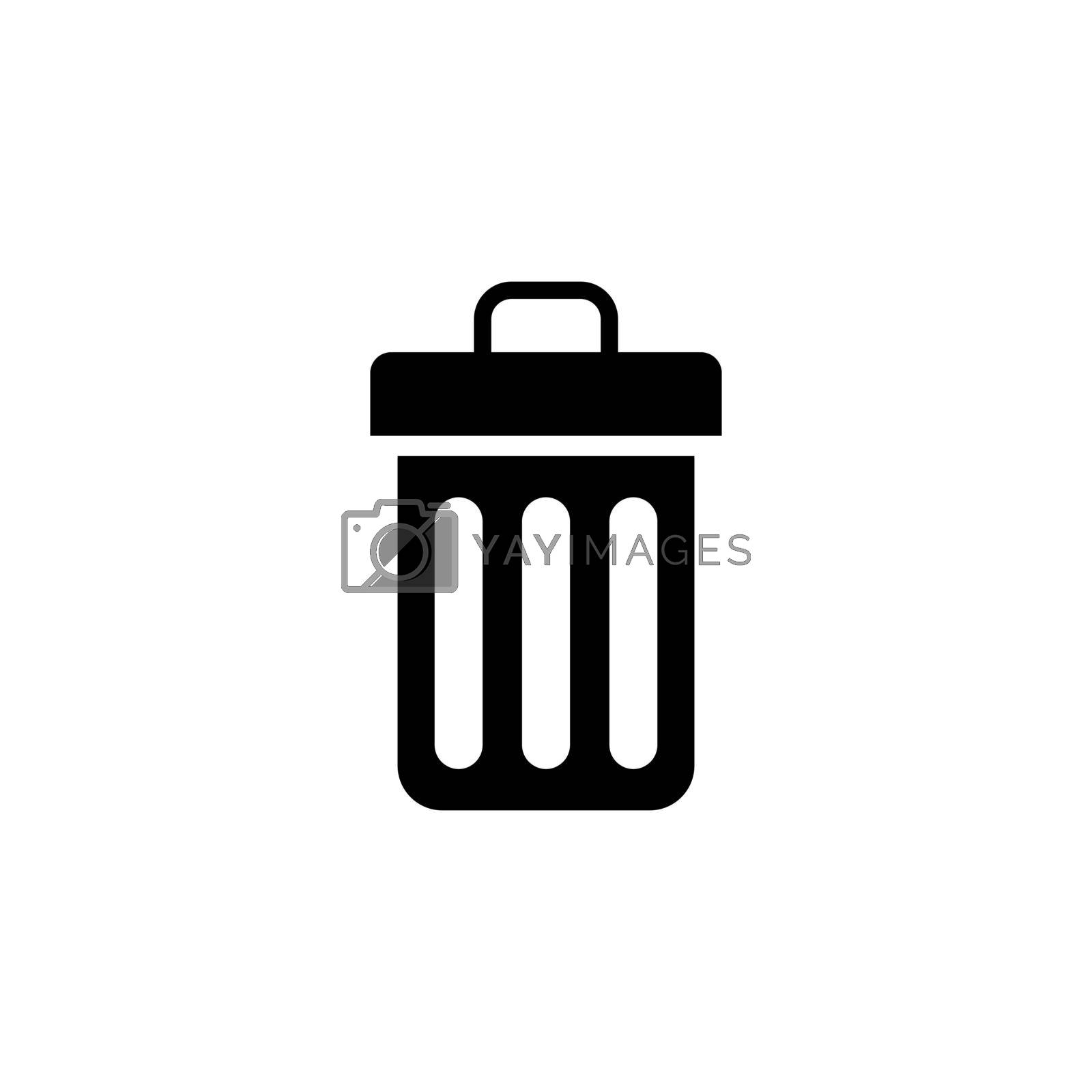 Royalty free image of Trash Can Bin Flat Vector Icon by sfinks