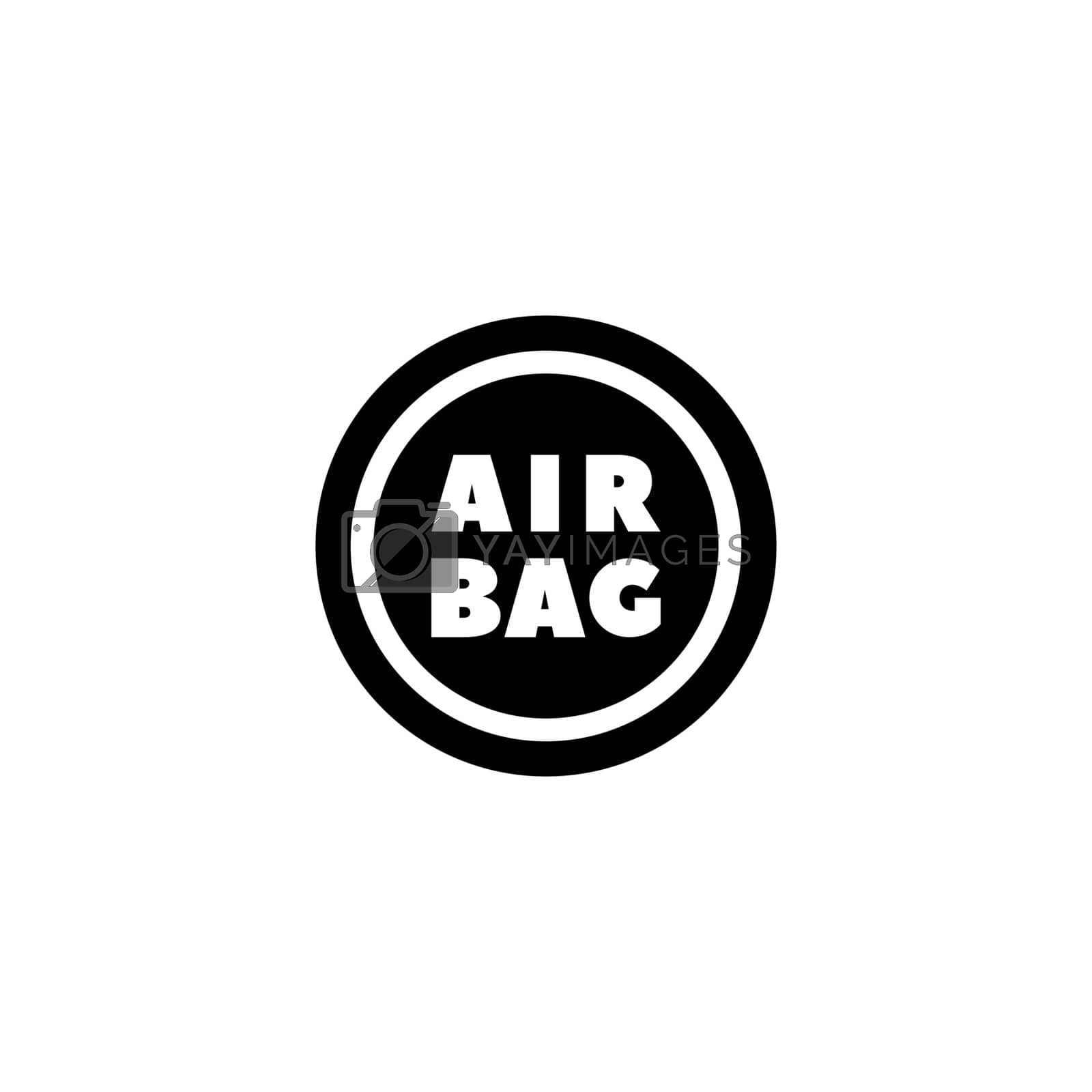 Royalty free image of Steering Airbag Flat Vector Icon by sfinks