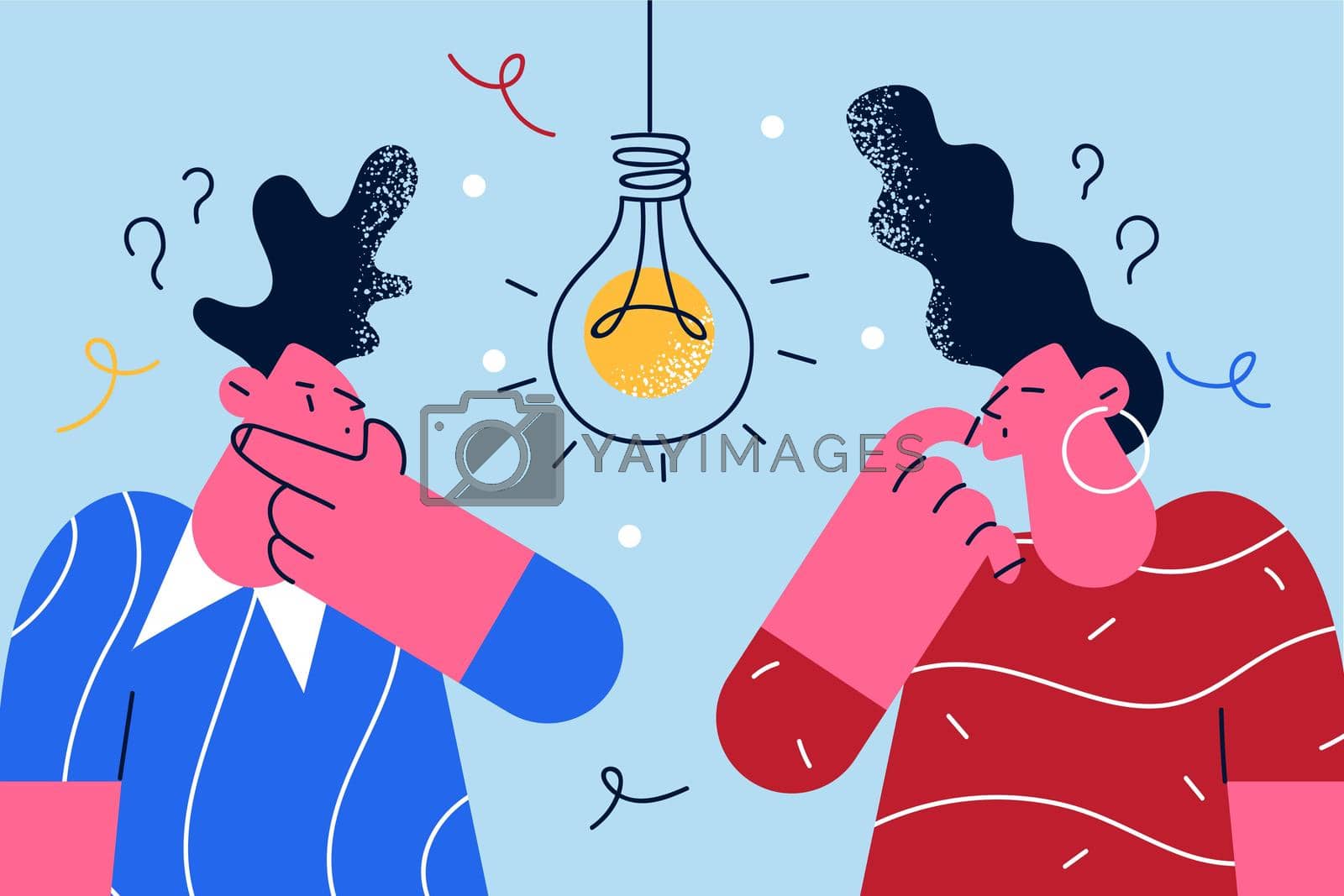 Royalty free image of Having doubts and creative ideas concept by Vasilyeu