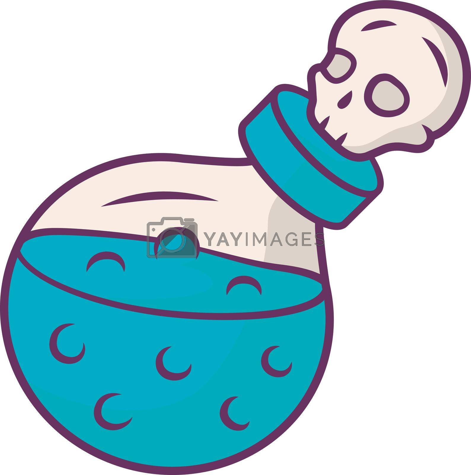 Royalty free image of Death potion blue color icon by bsd