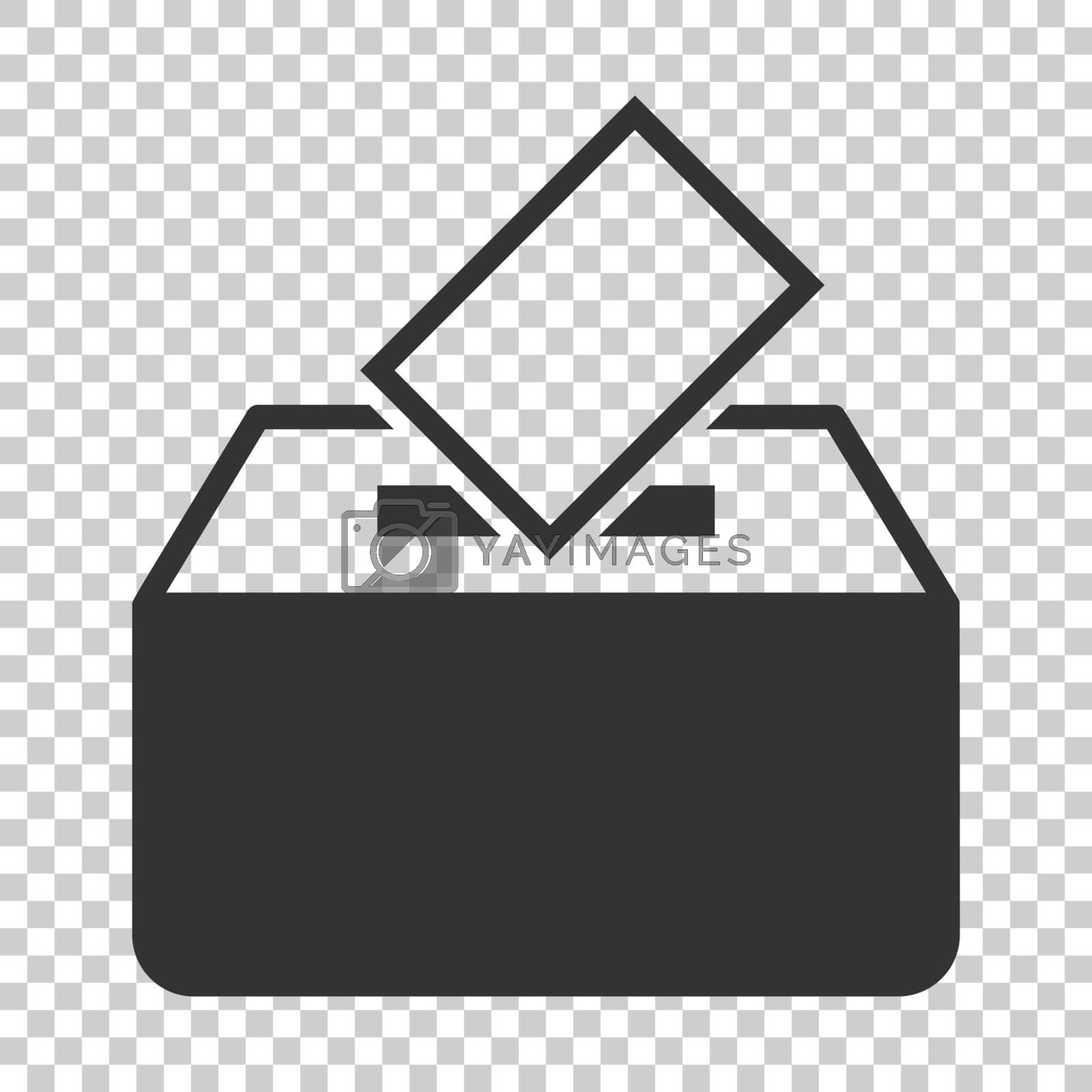 Royalty free image of Election voter box icon in flat style. Ballot suggestion vector illustration on isolated background. Election vote business concept. by LysenkoA