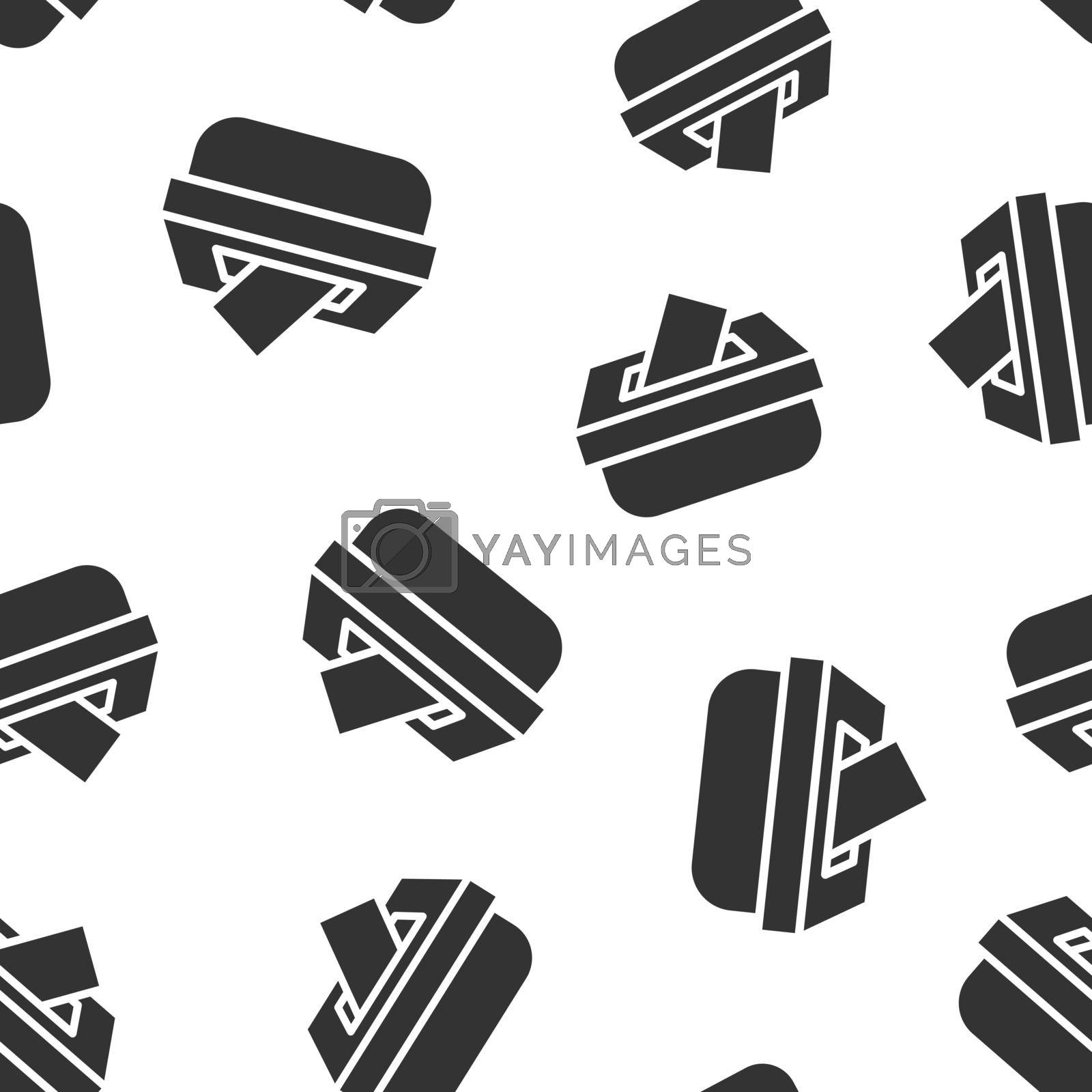 Royalty free image of Election voter box icon seamless pattern background. Ballot suggestion vector illustration. Election vote symbol pattern. by LysenkoA