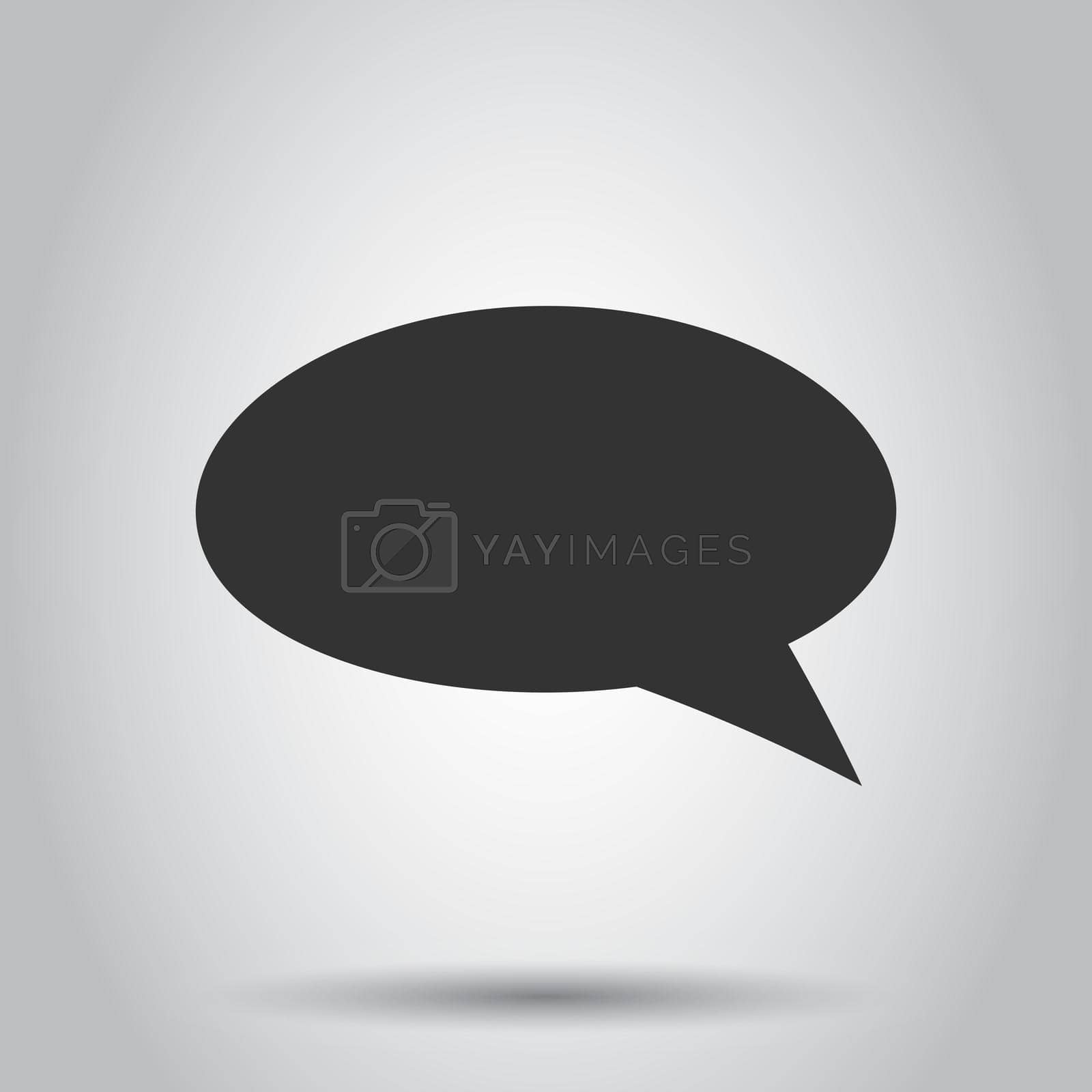 Royalty free image of Blank empty speech bubble vector icon in flat style. Dialogue box on white background. Speech message business concept. by LysenkoA