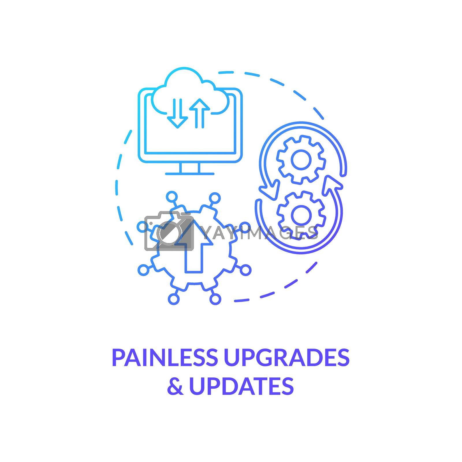 Royalty free image of Painless upgrades and updates concept icon by bsd