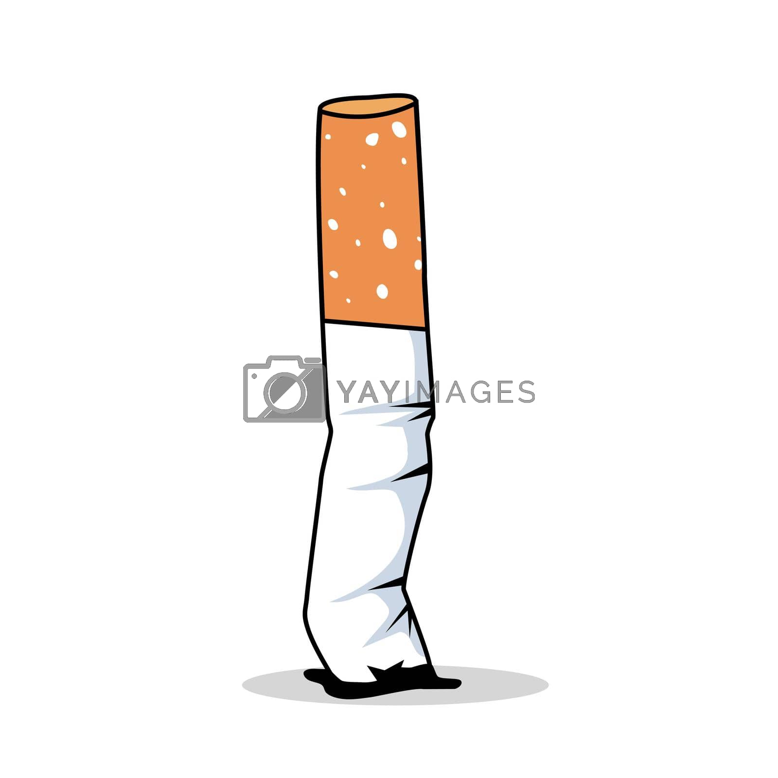 Royalty free image of Cigarette butt  isolated  vector by focus_bell