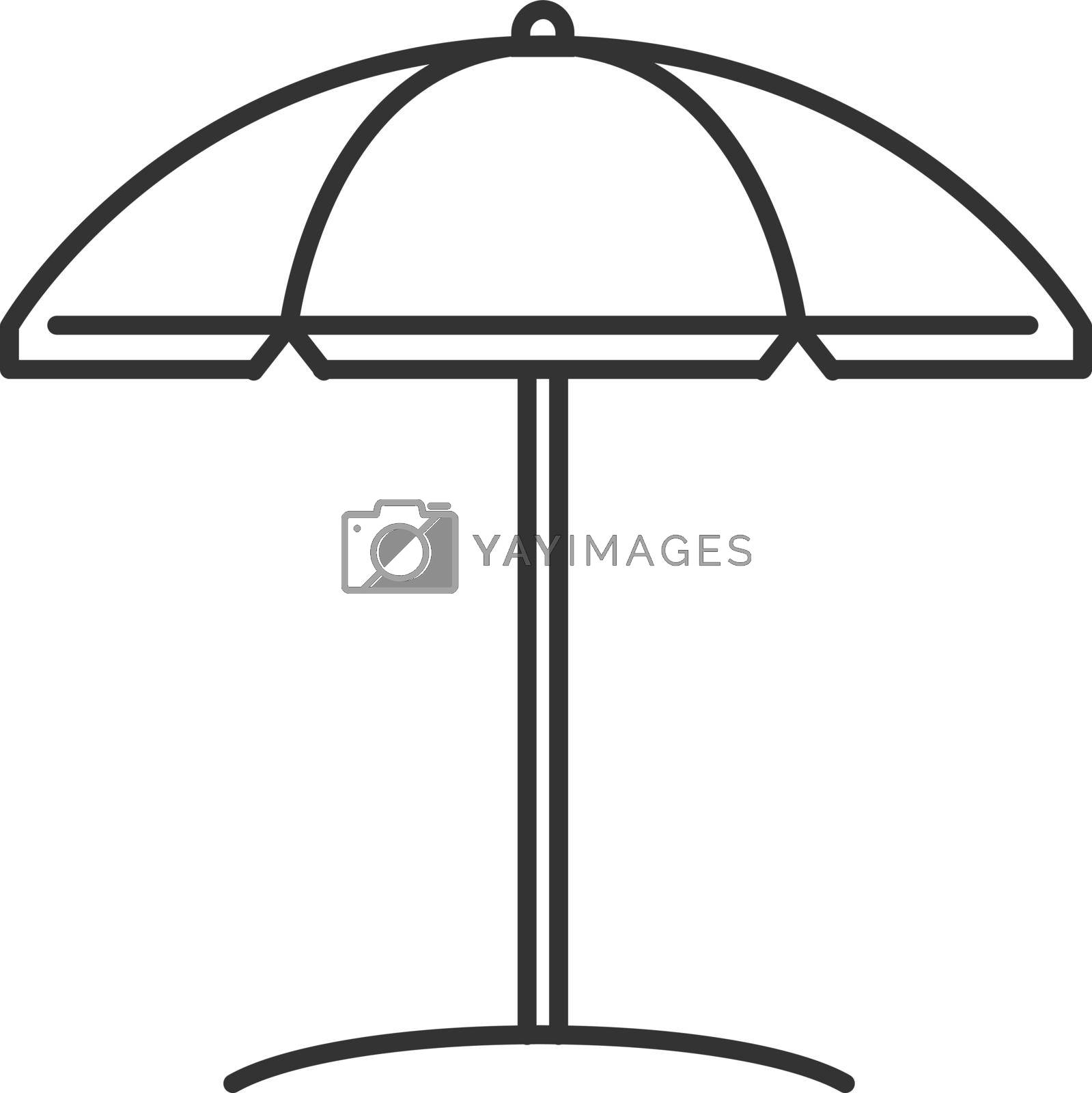 Royalty free image of Beach umbrella linear icon by bsd