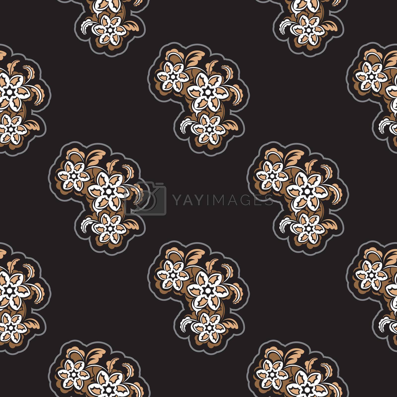 Seamless pattern with antique style ornament. Good for backgrounds and prints. Vector illustration