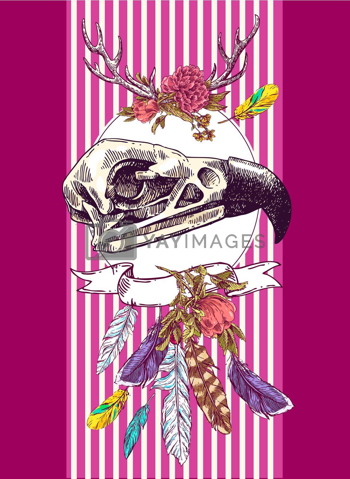 Royalty free image of illustration animal skull by steshnikova