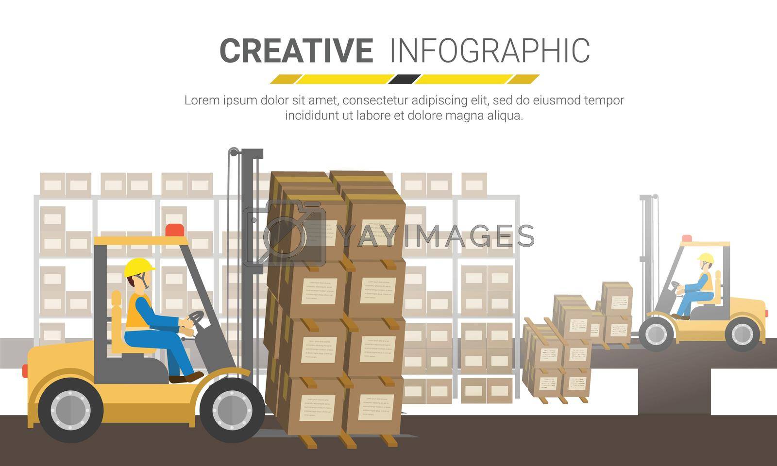 Royalty free image of Warehouse Storage and Distribution. Logistics concept by Auchara