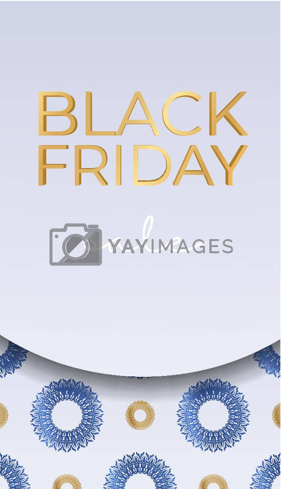 Beige Abstract Ornament Black Friday Sale Celebration Poster