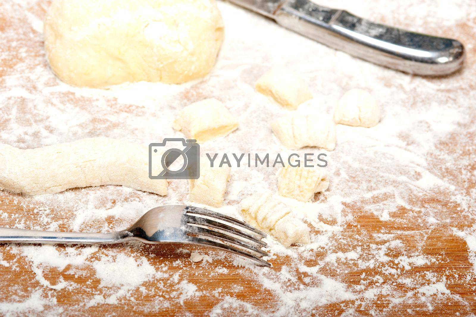 Royalty free image of making fresh Italian potato gnocchi by keko64