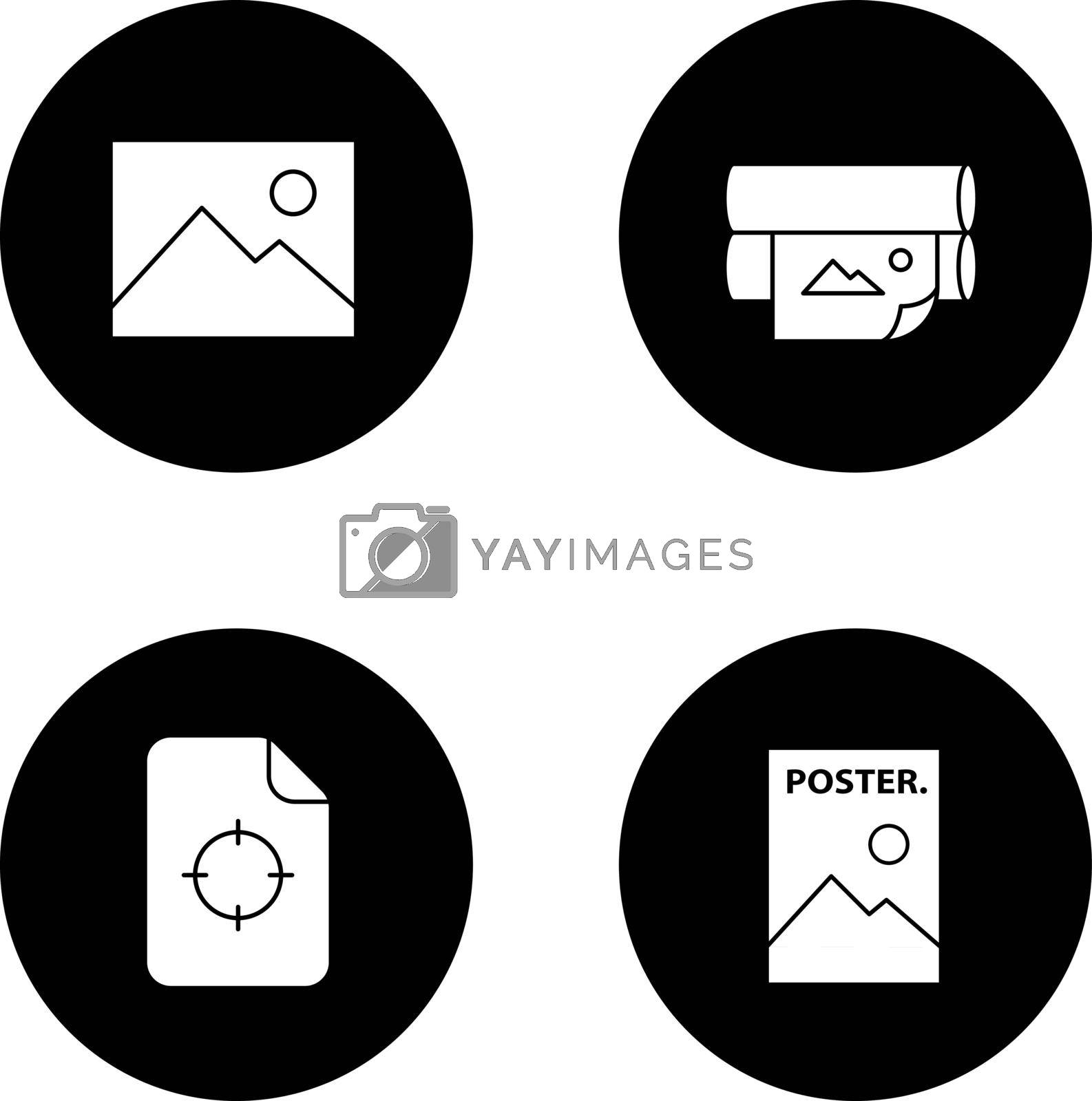 Royalty free image of Printing glyph icons set by bsd