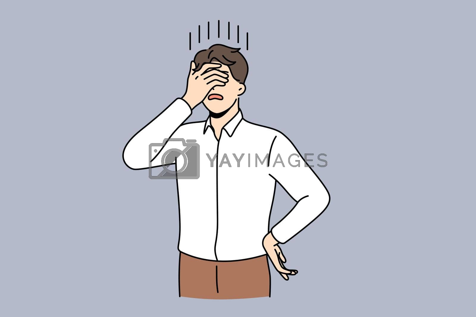Royalty free image of Feeling stressed and sleepy concept. by VECTORIUM