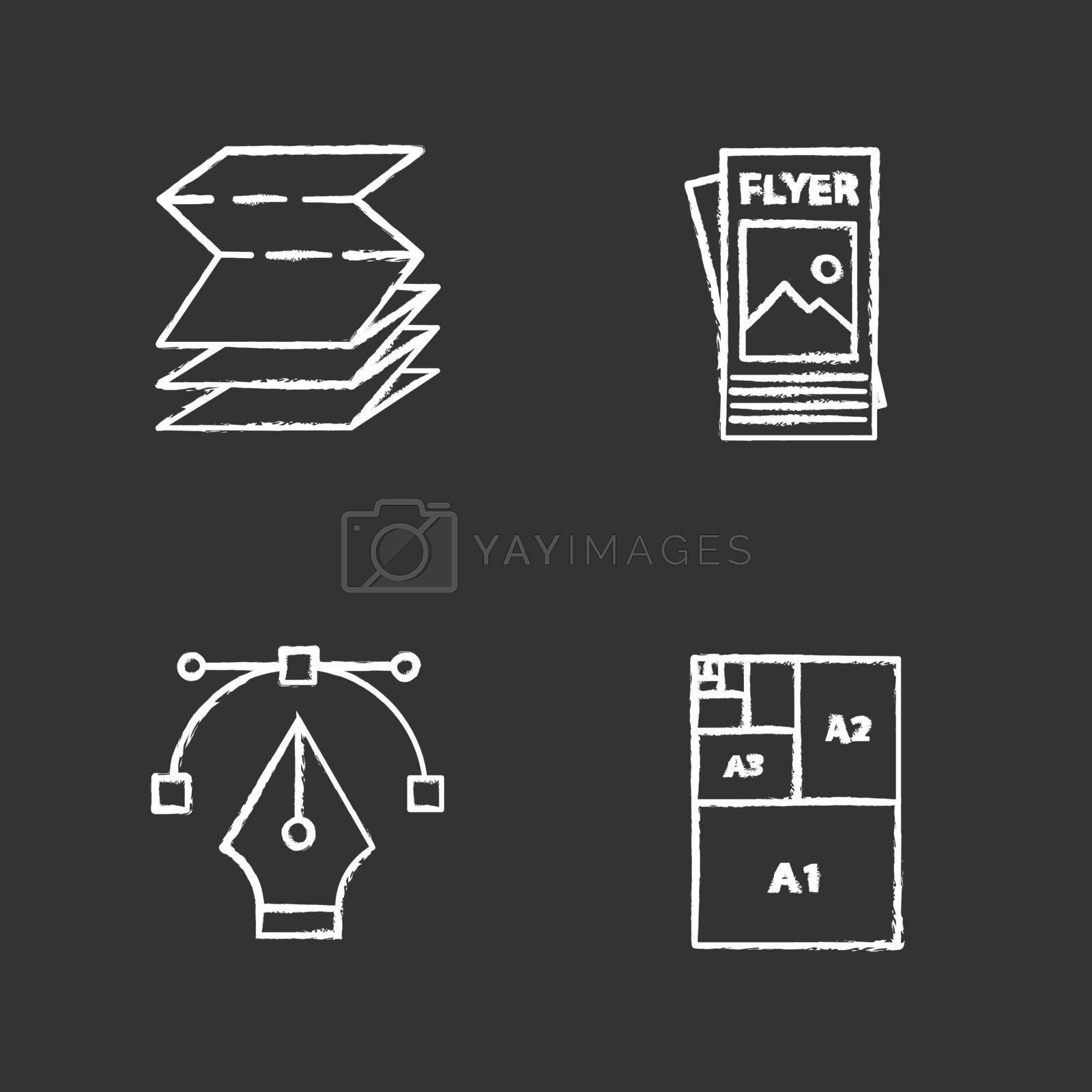Royalty free image of Printing chalk icons set by bsd