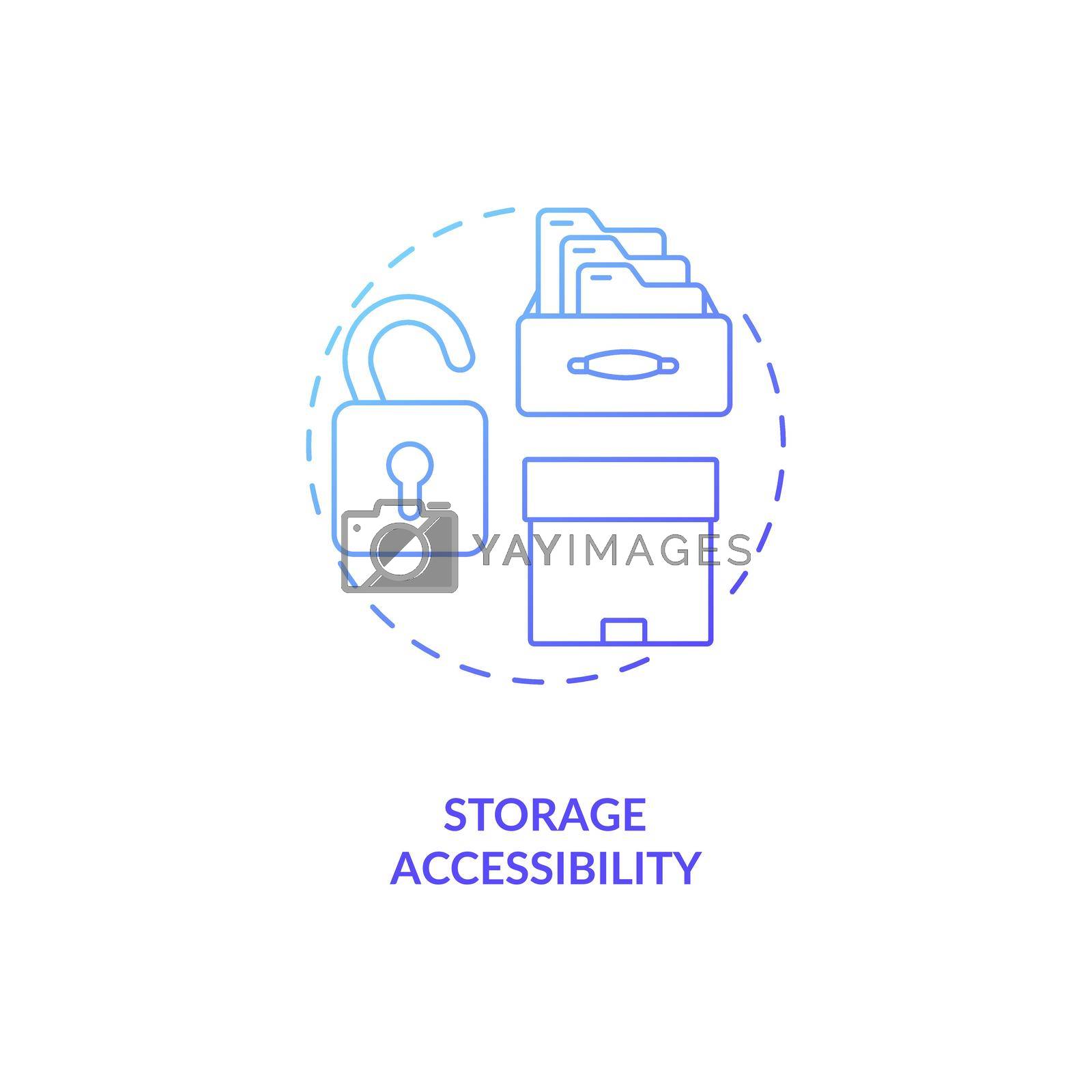 Royalty free image of Storage accessibility concept icon by bsd