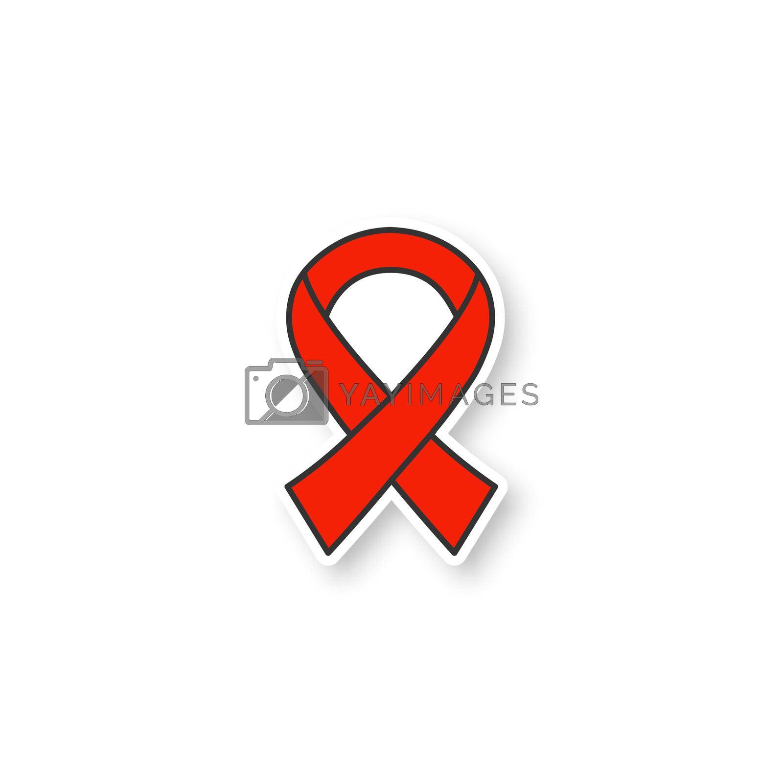 Royalty free image of Anti HIV ribbon patch. by bsd