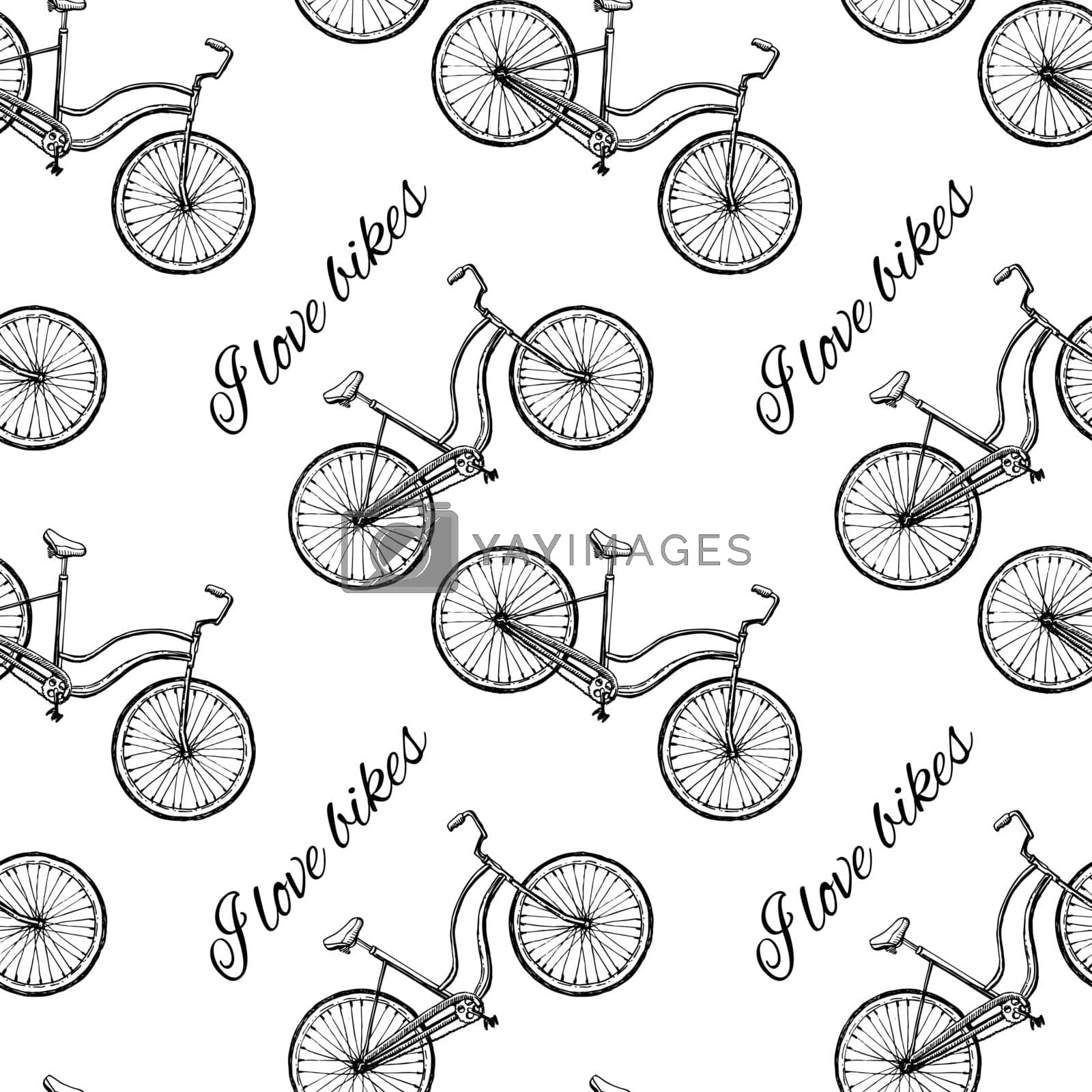 seamless pattern bikes