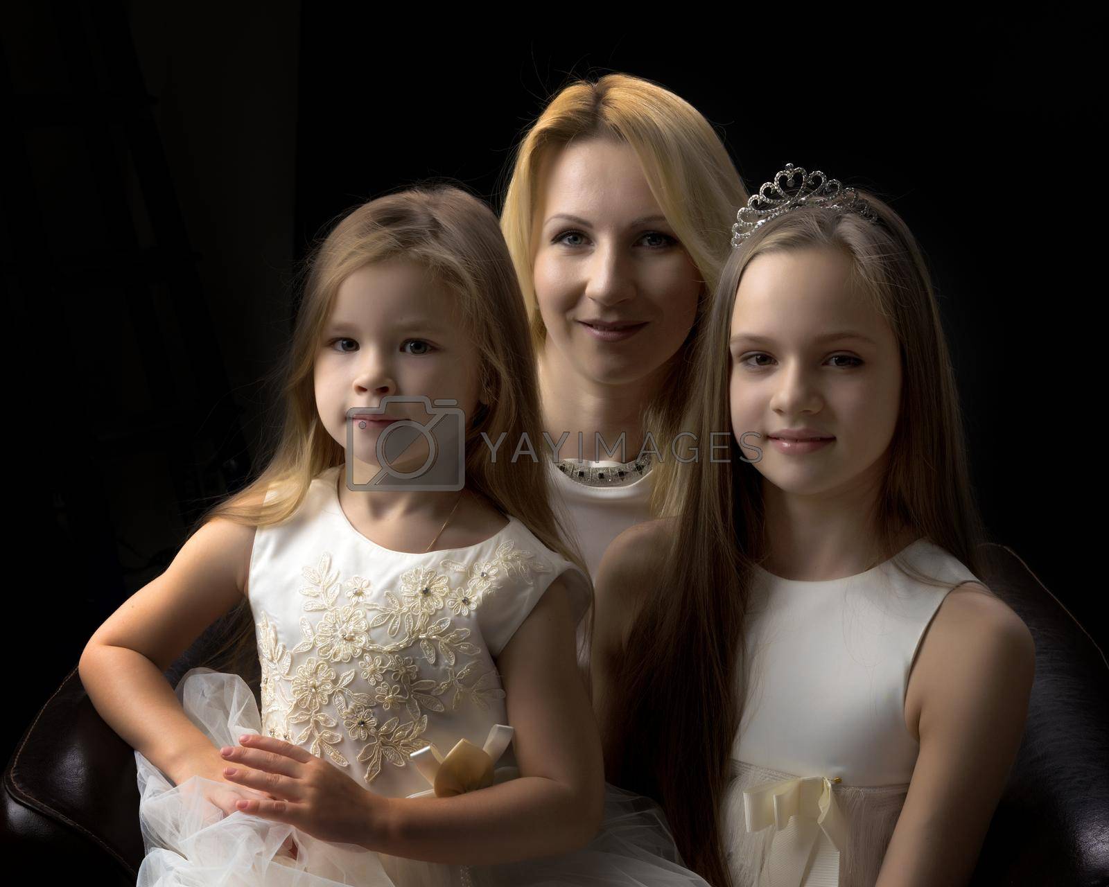 Royalty free image of A big happy family with children. by kolesnikov_studio