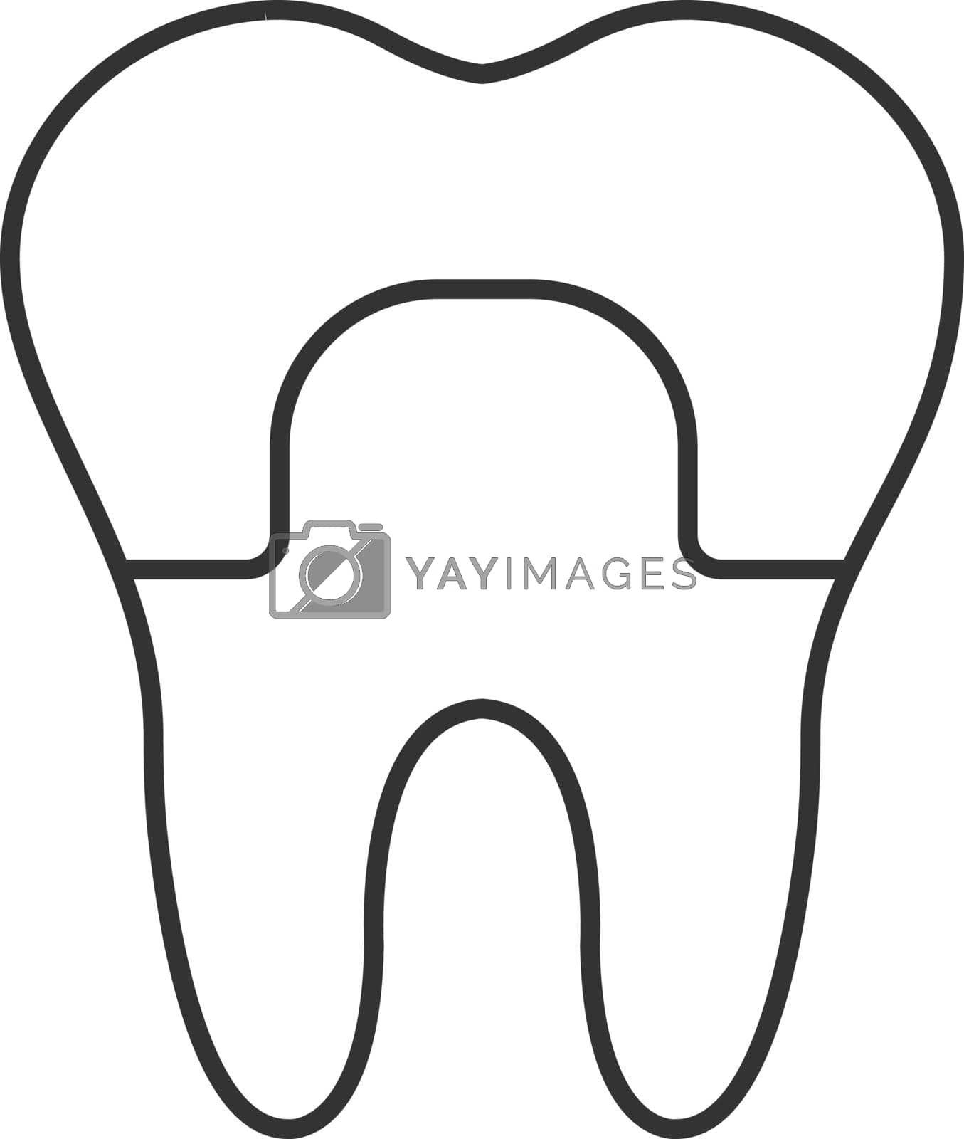 Dental crown linear icon. Thin line illustration. Tooth restoration. Contour symbol. Vector isolated outline drawing