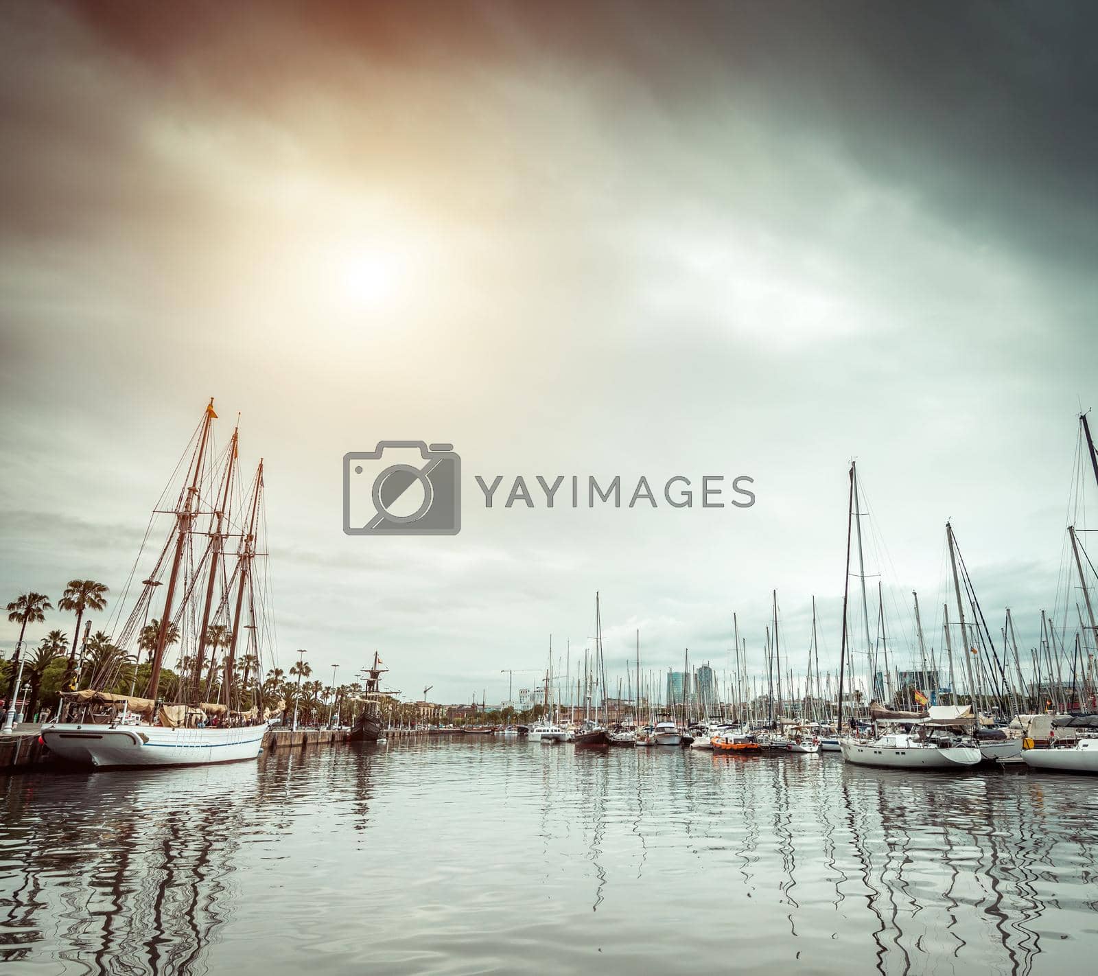 Royalty free image of yachts in the port by tan4ikk1