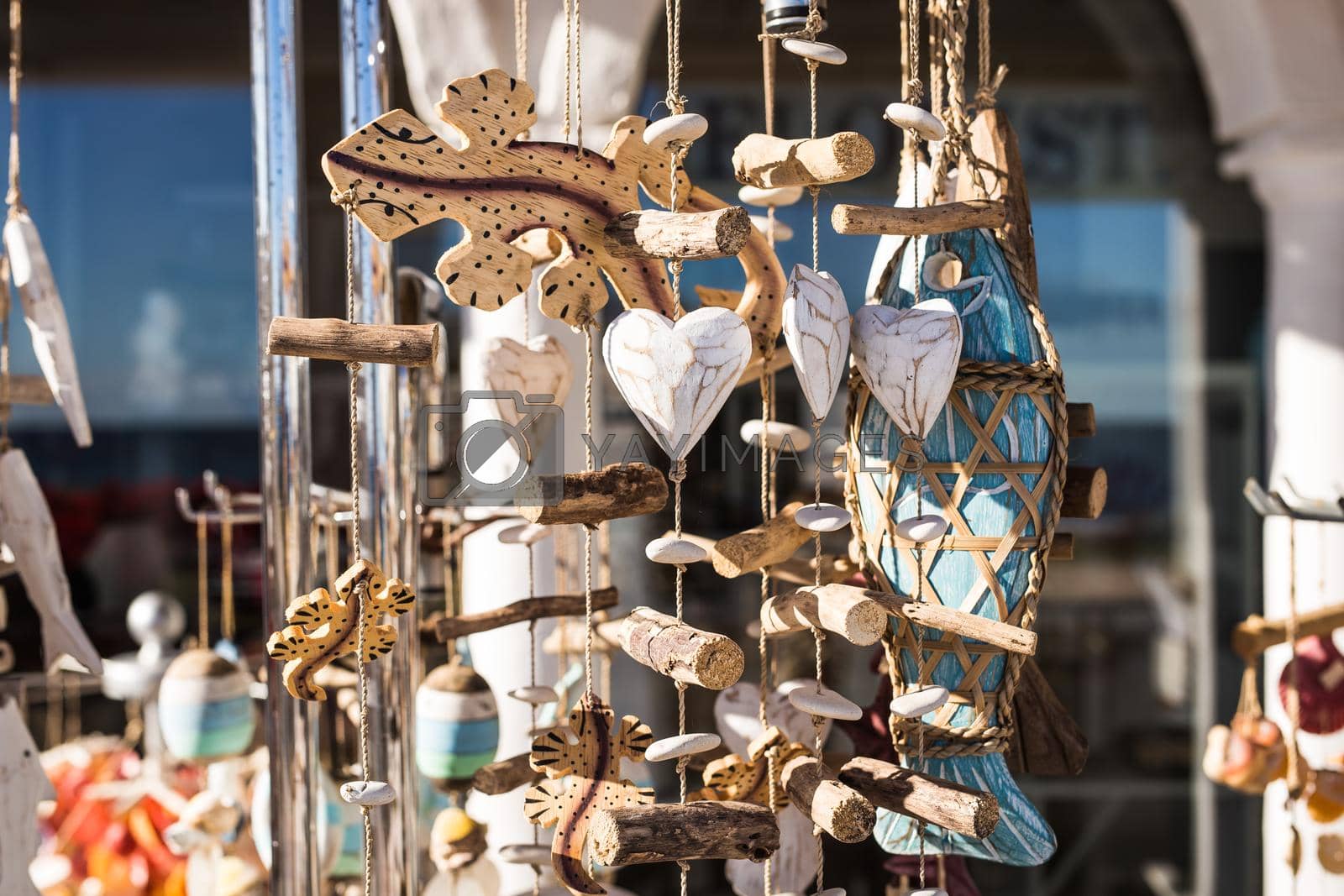 Royalty free image of Souvenirs for sell at the beach market. by Satura86