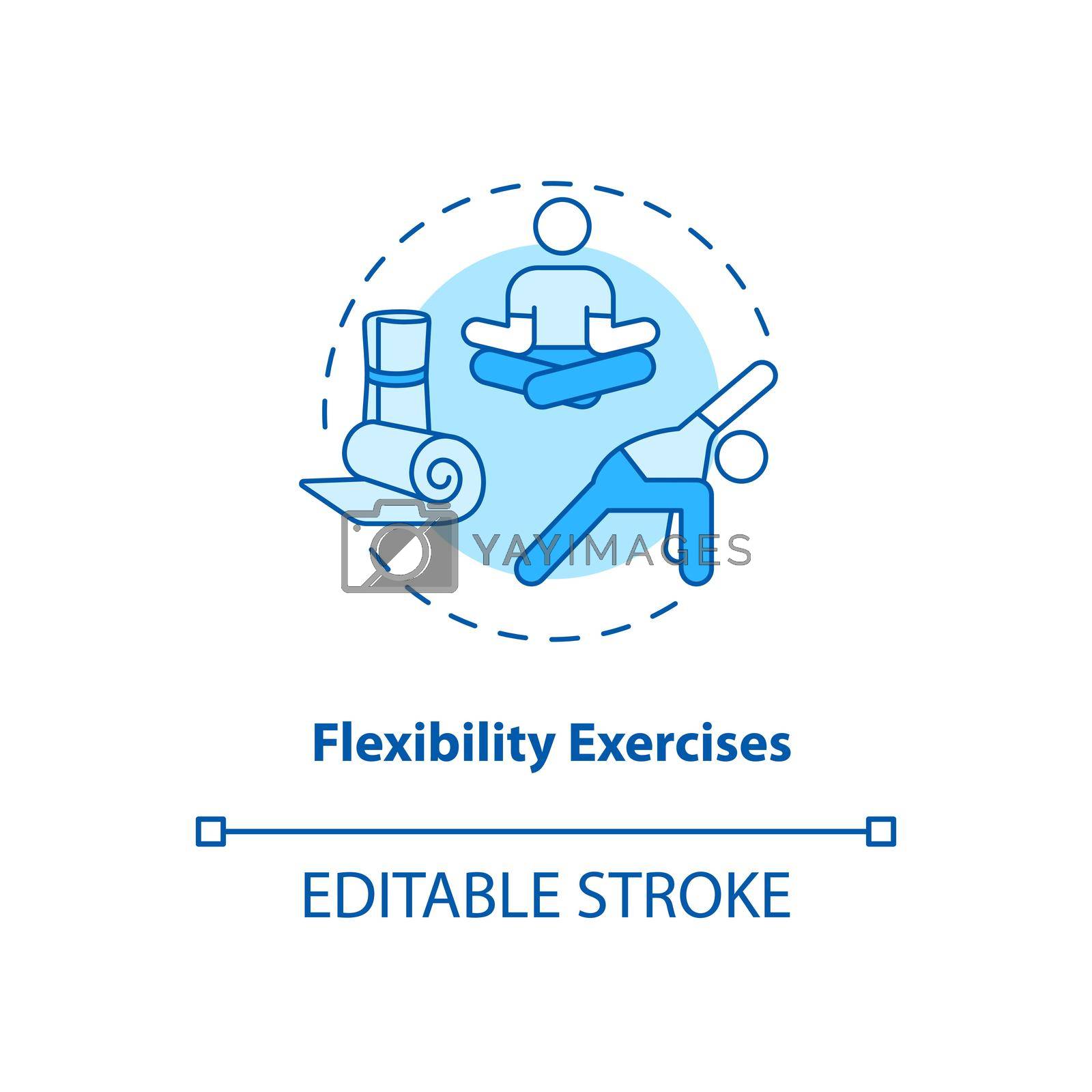 Royalty free image of Flexibility exercises turquoise concept icon by bsd