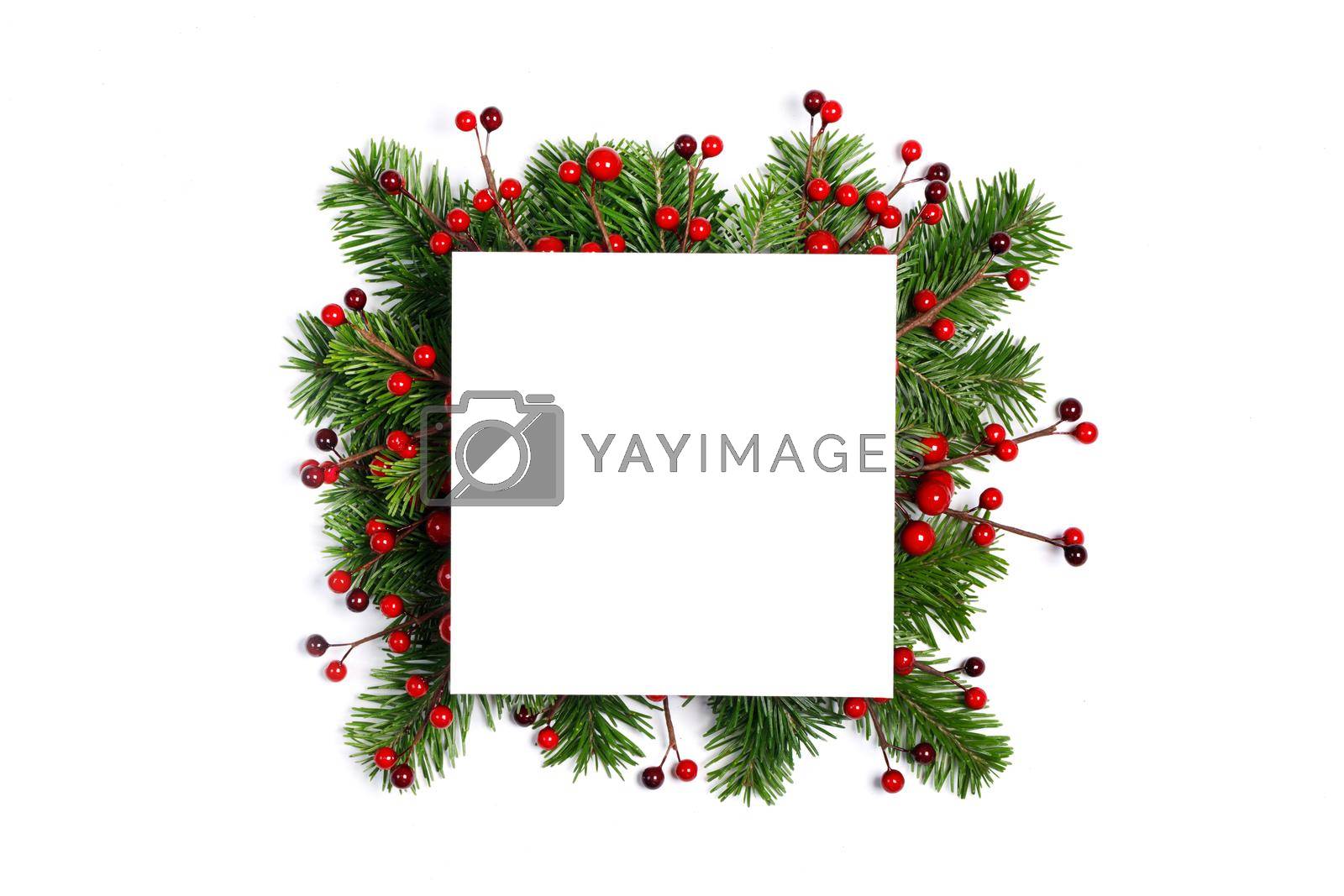 Royalty free image of Christmas white blank card by Yellowj