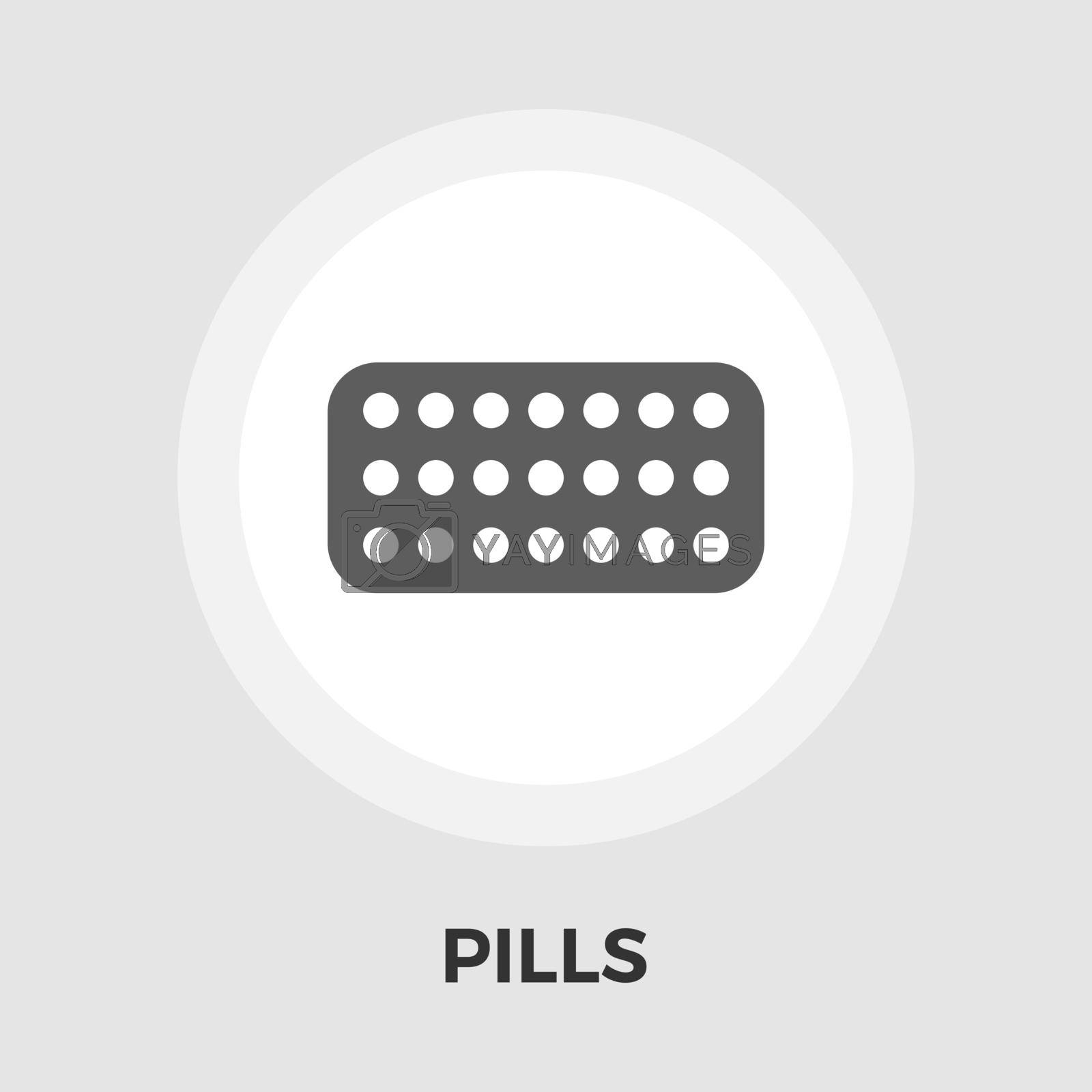 Royalty free image of Contraceptive pills vector flat icon by smoki